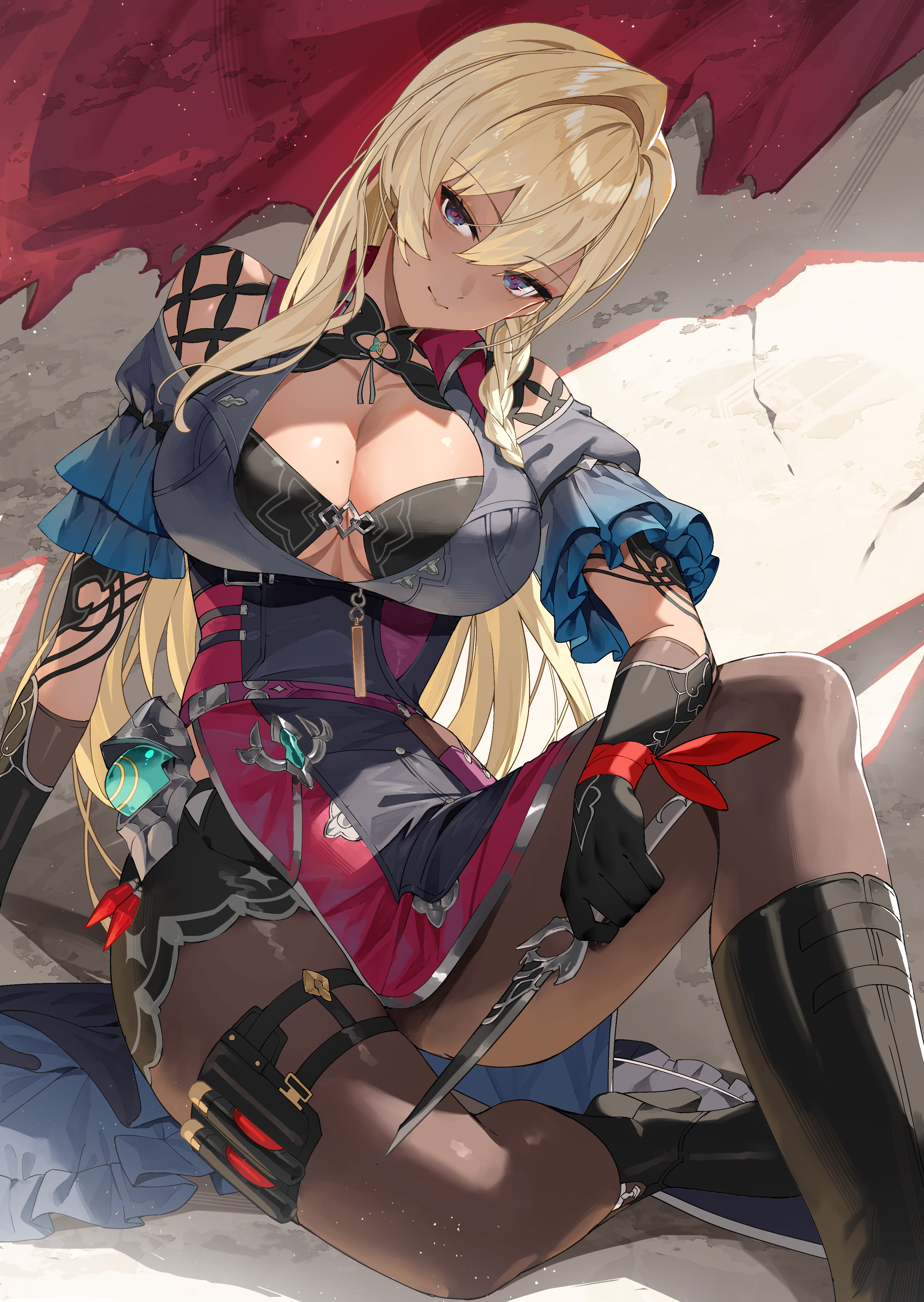 atelier atelier_yumia bra garter heels koei_tecmo nina_friede pantyhose scottie skirt_lift weapon