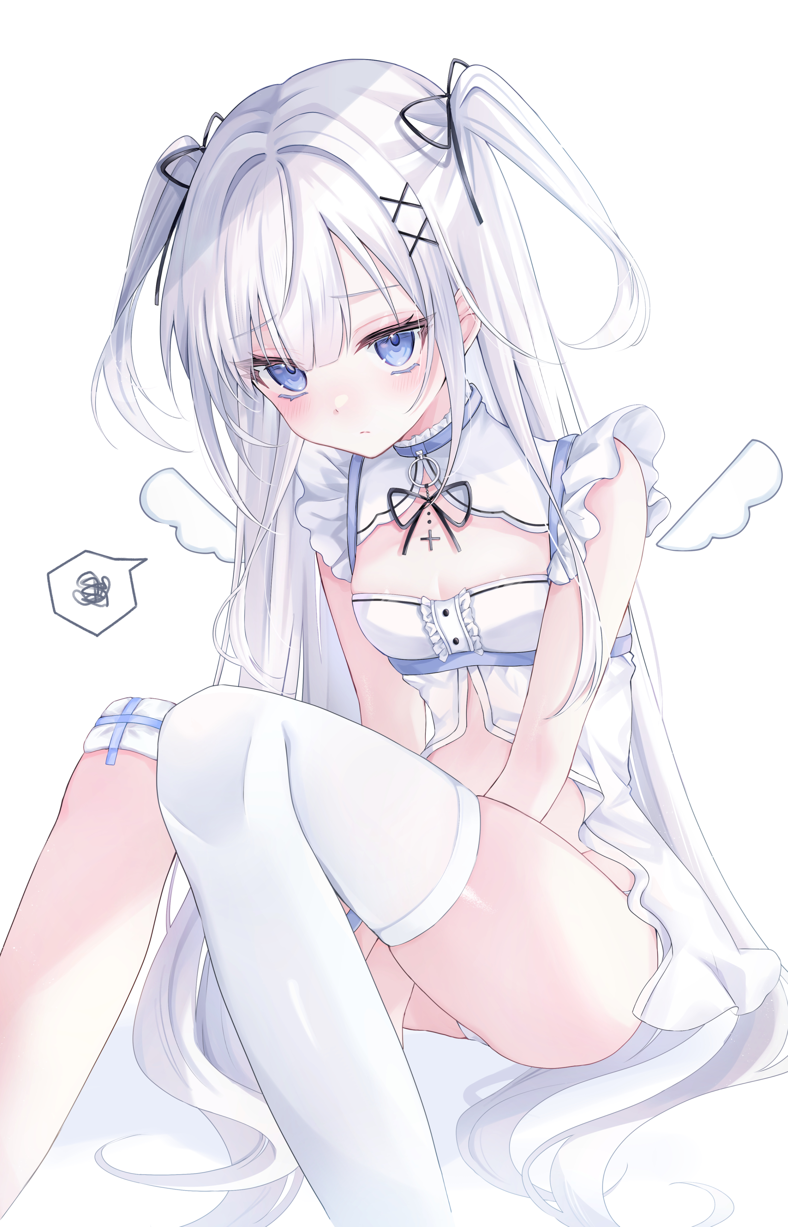garter hiiragi_(hr_ccr) lingerie loli pantsu thighhighs wings
