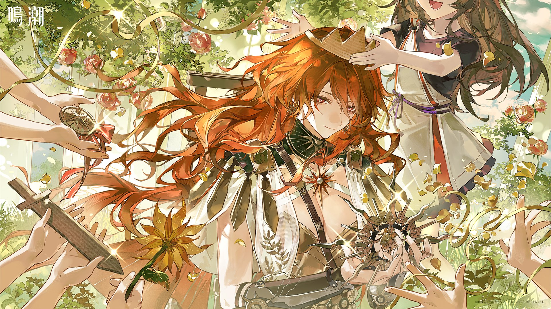 armor augusta no_bra see_through sword tagme wallpaper wuthering_waves