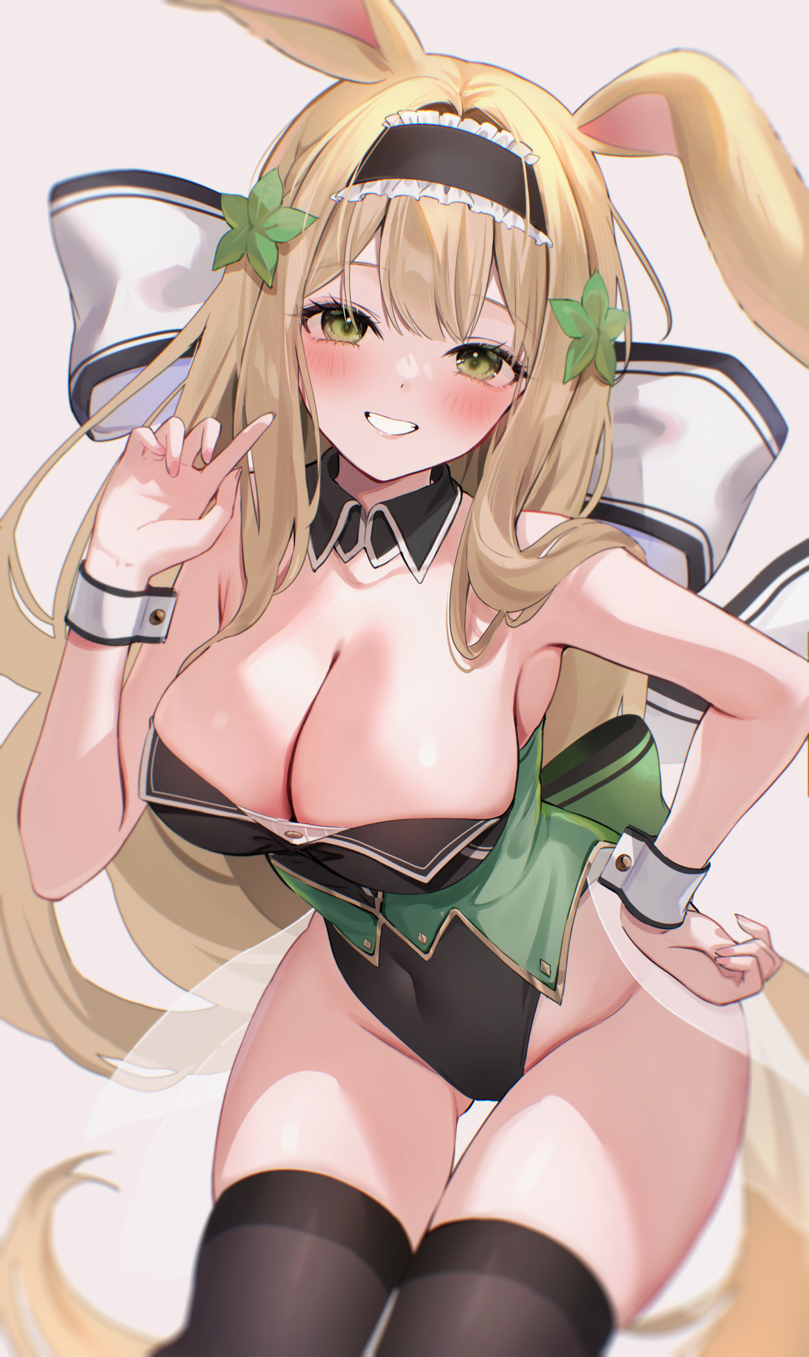 animal_ears bunny_ears bunny_girl no_bra su2525 thighhighs