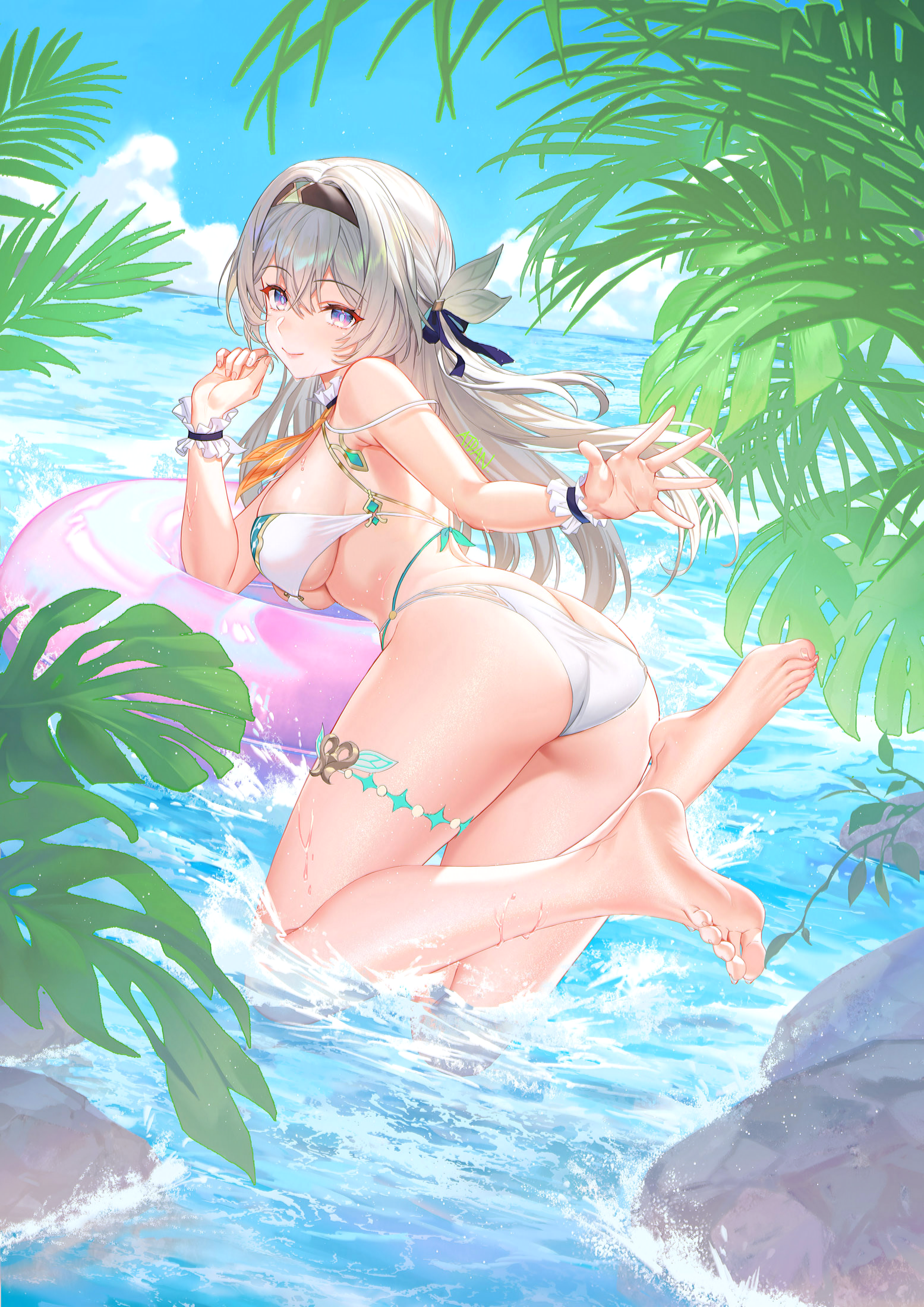 ass atdan bikini firefly garter honkai:_star_rail swimsuits thong wet