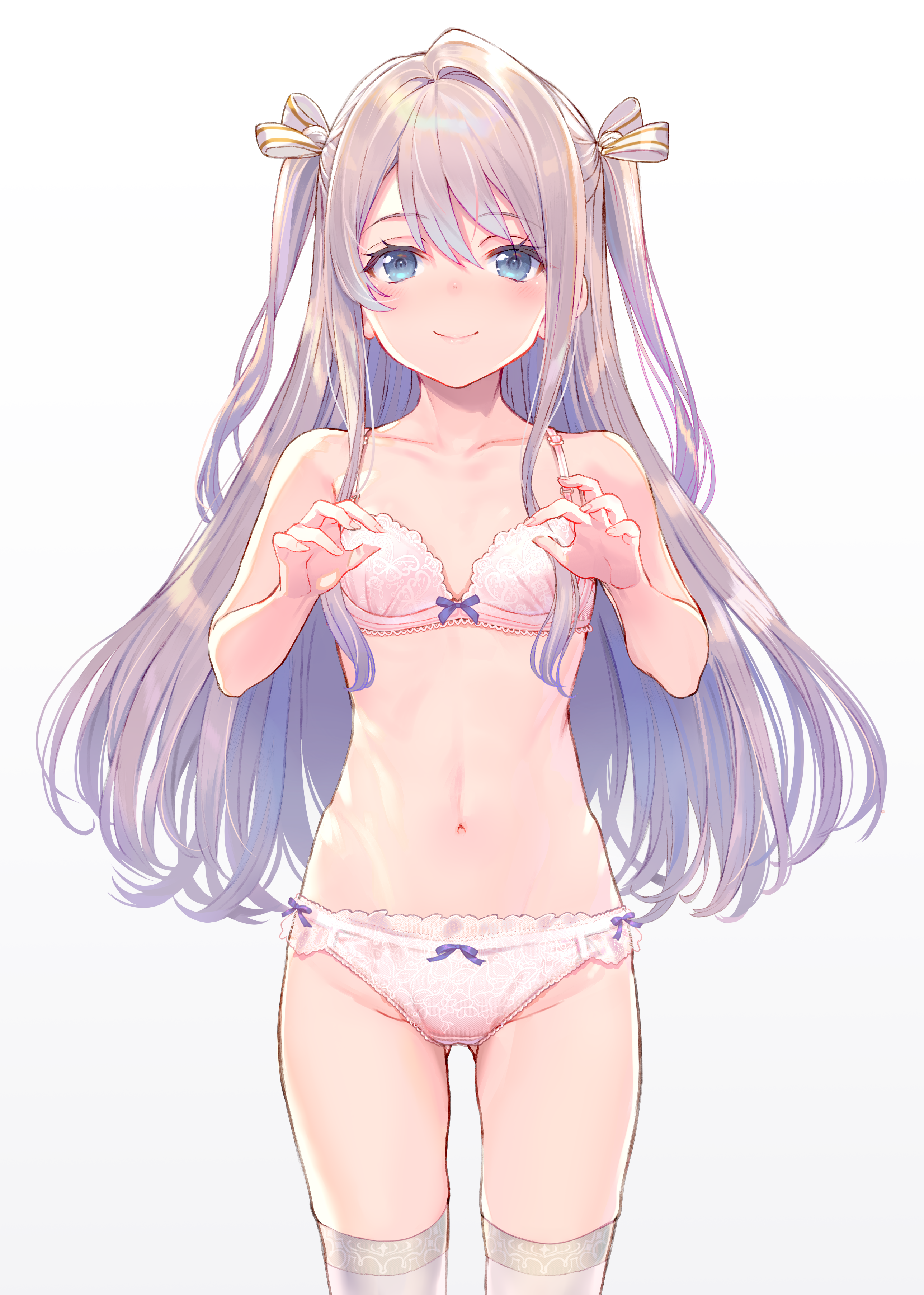 bra cameltoe pantsu shirabi thighhighs