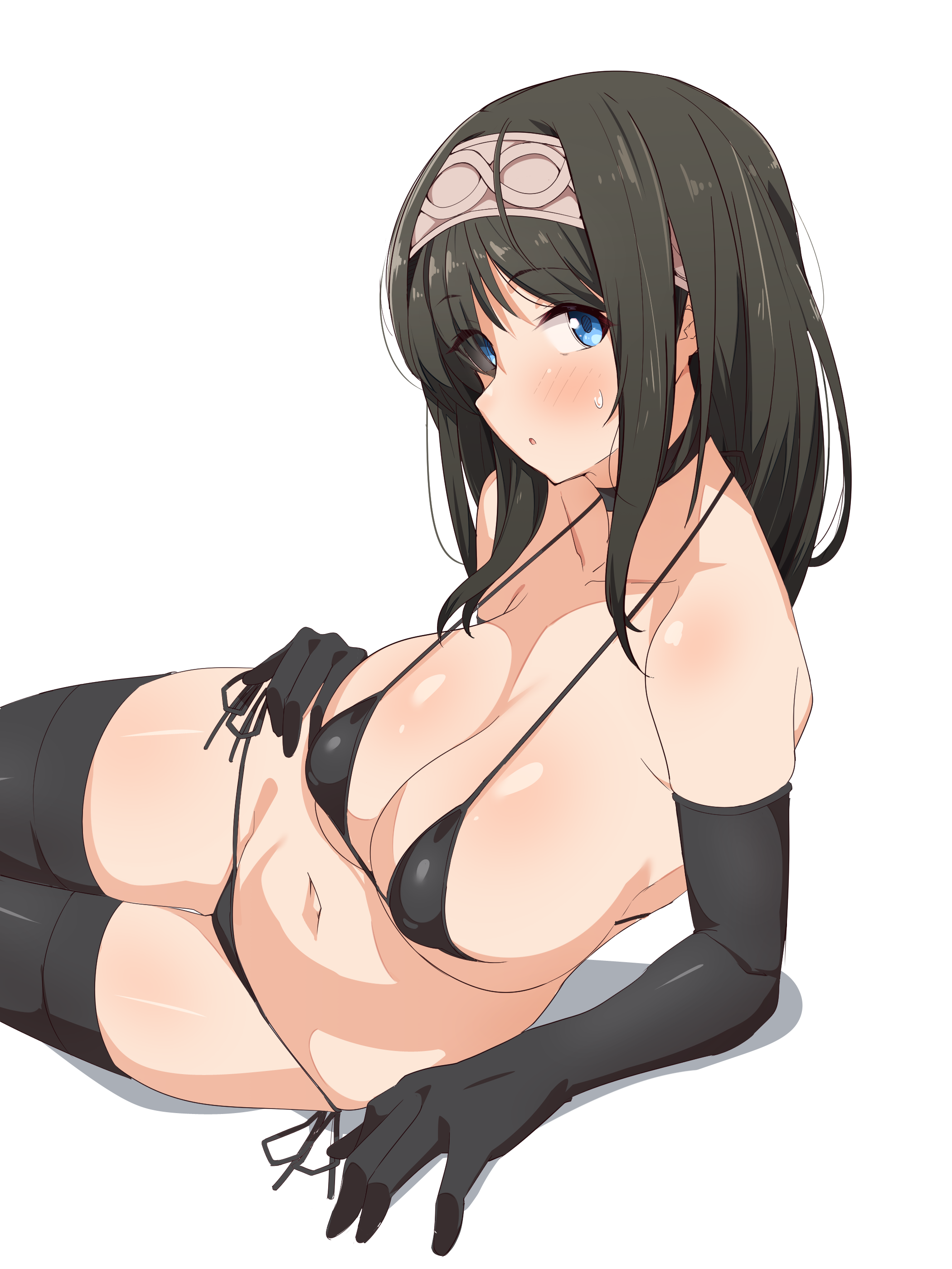 bikini erect_nipples sagisawa_fumika seihekiog swimsuits the_idolm@ster the_idolm@ster_cinderella_girls thighhighs