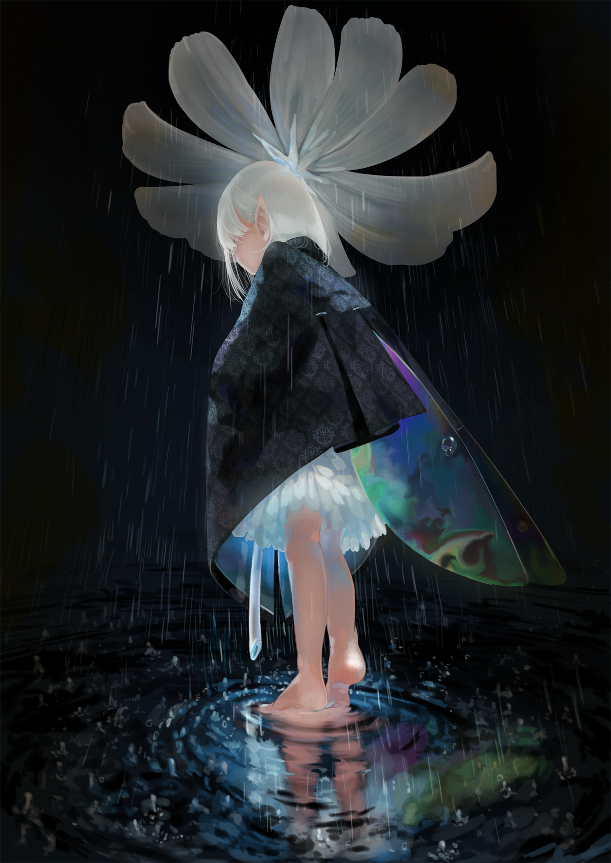 dress feet mizutamari_tori wet_clothes