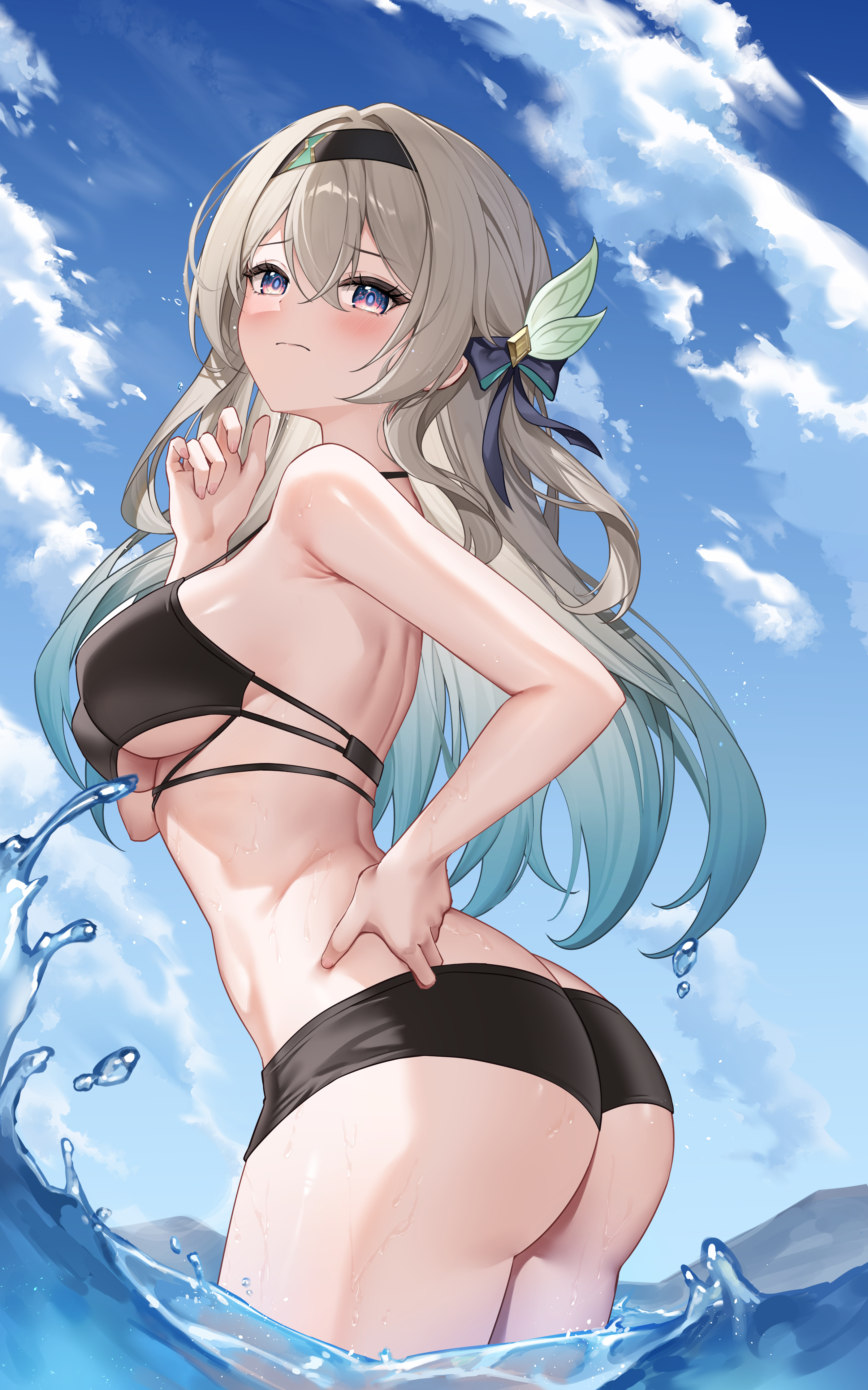 ass bikini firefly honkai:_star_rail lunacle swimsuits thong wet