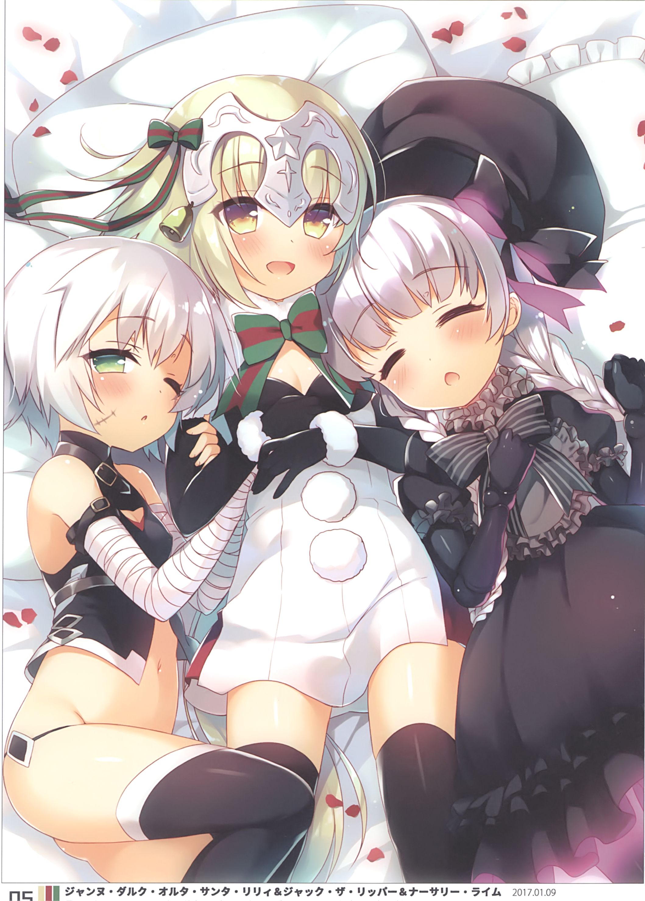 23 4 Ichiri Fate Grand Order Jack The Ripper Jeanne D Arc Alter Santa Lily Nursery Rhyme Fate Extra Lolita Fashion Thighhighs Yande Re