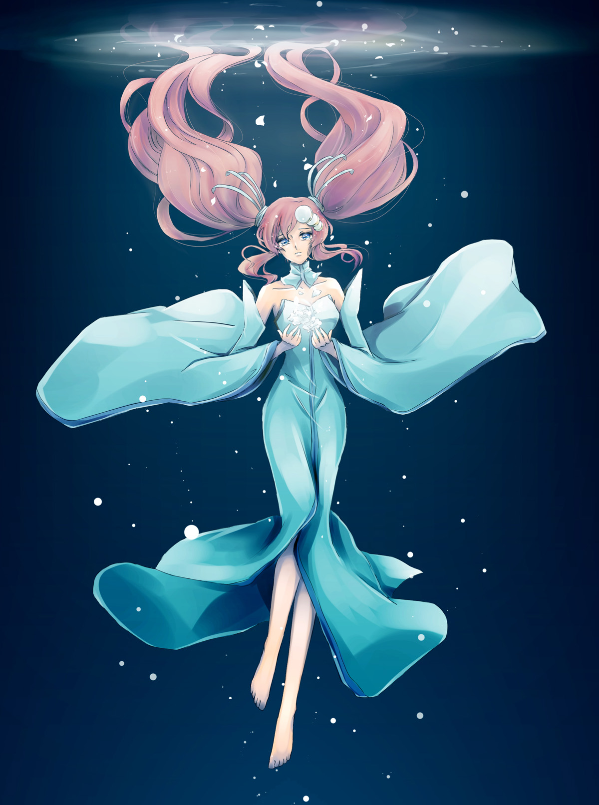 dress gundam gundam_seed gundam_seed_destiny kazuke lacus_clyne no_bra wet