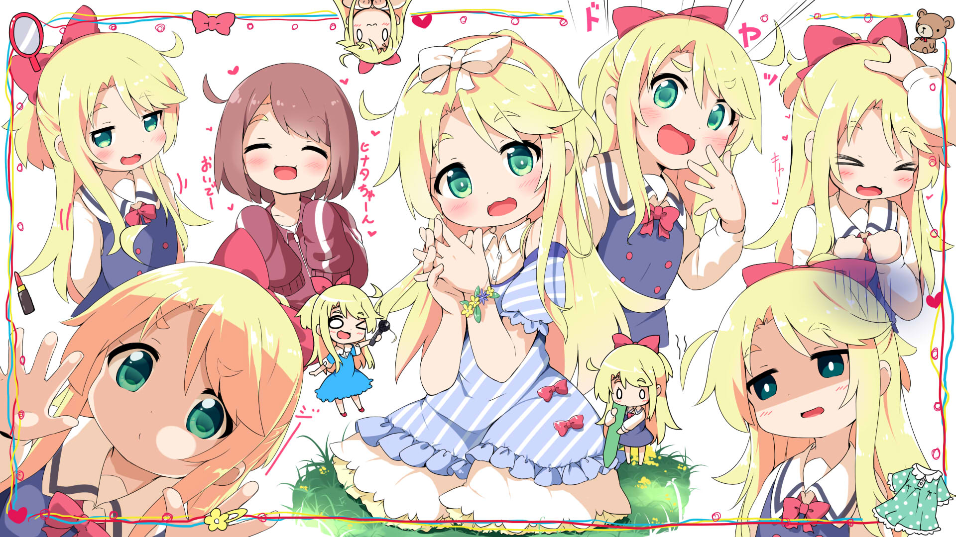 M Kun Watashi Ni Tenshi Ga Maiorita Himesaka Noa Hoshino Miyako Wataten Chibi Dress Gym Uniform Seifuku Wallpaper 6860 Yande Re