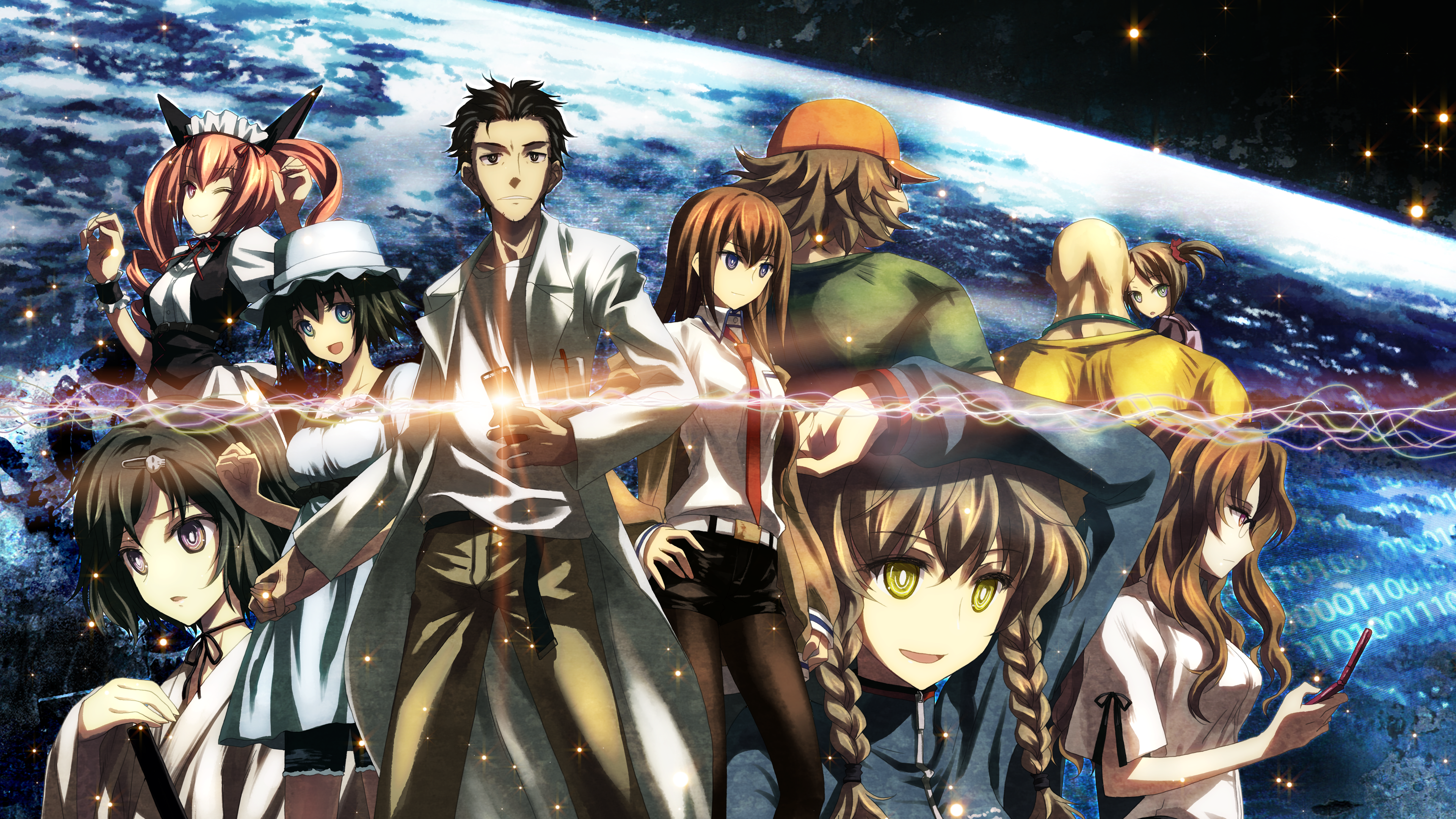 amane_suzuha faris_nyanyan hashida_itaru kiryu_moeka makise_kurisu okabe_rintarou shiina_mayuri steins;gate studio_s.d.t. trap urushibara_luka wallpaper yuuki_tatsuya