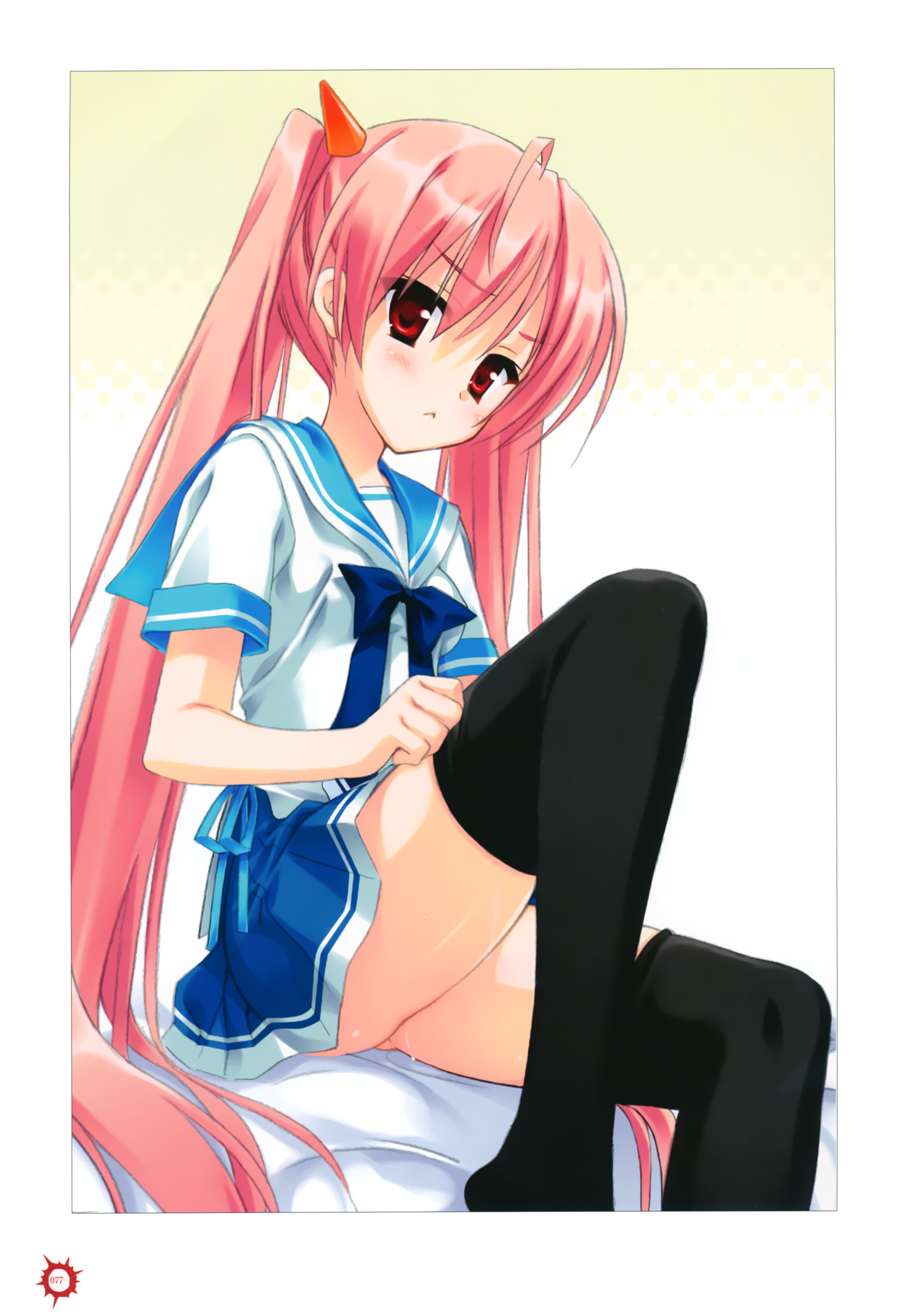 hidan_no_aria kanzaki_h._aria kobuichi seifuku thighhighs