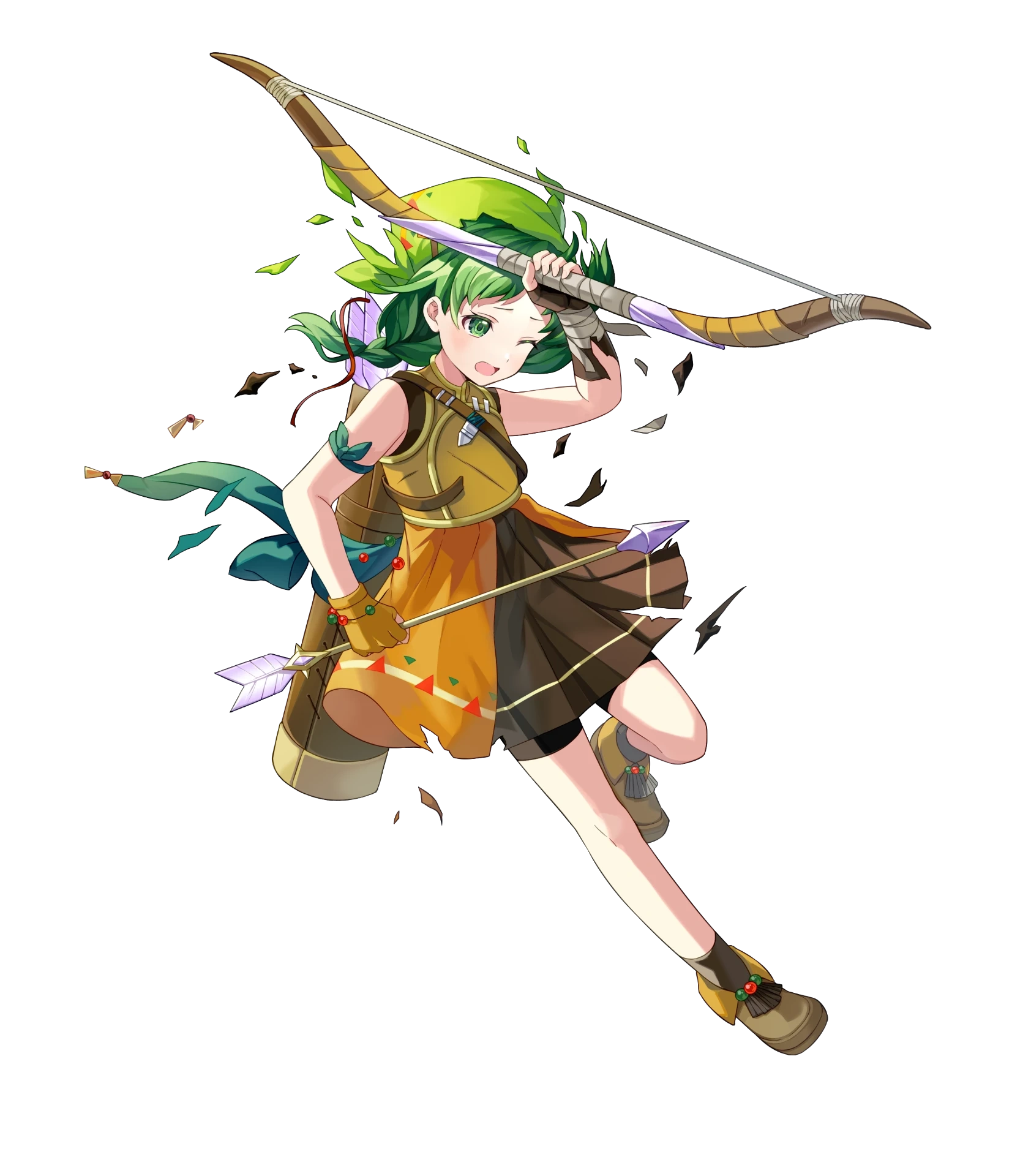 asian_clothes bandages bike_shorts fire_emblem fire_emblem:_rekka_no_ken nintendo pukyunosuke rebecca_(fire_emblem) torn_clothes weapon