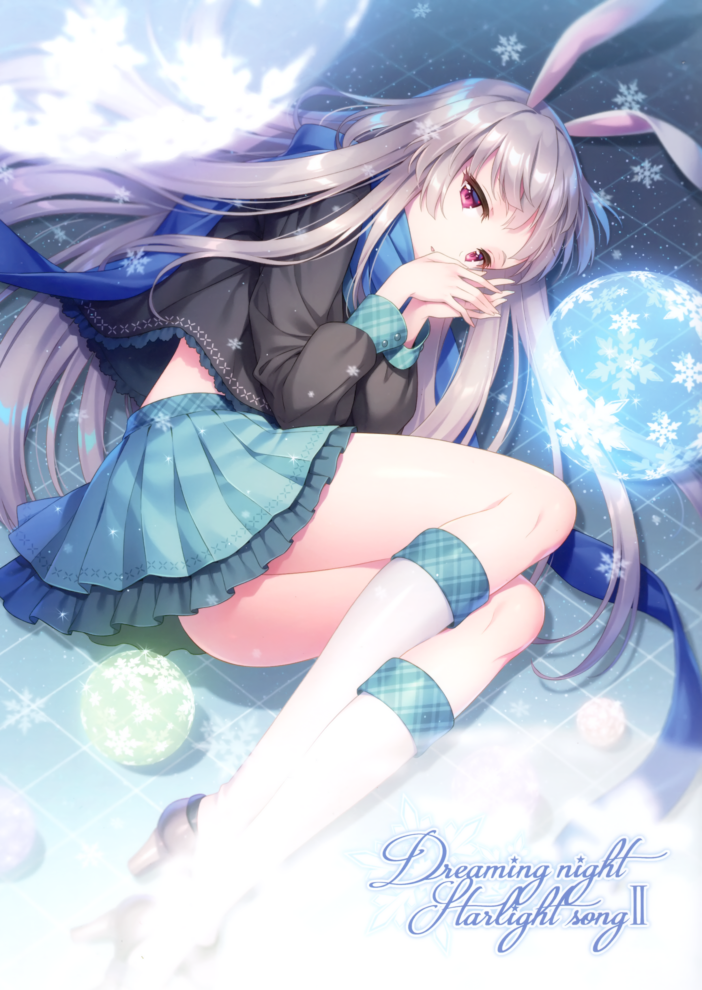 an2a animal_ears bunny_ears heels skirt_lift wind_mail