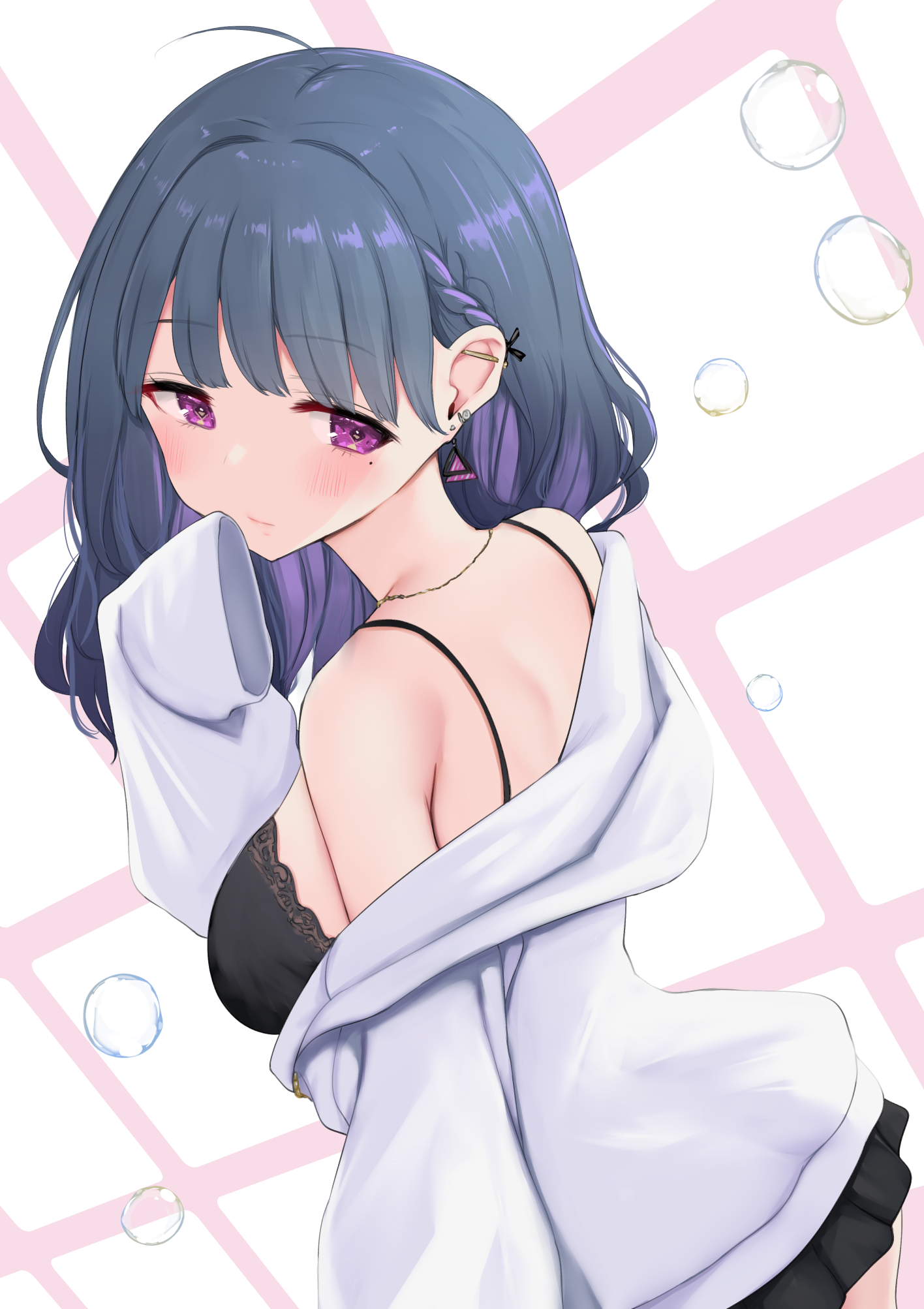 koshimizu_tooru lingerie nijisanji rocha_(aloha_ro_cha) wardrobe_malfunction