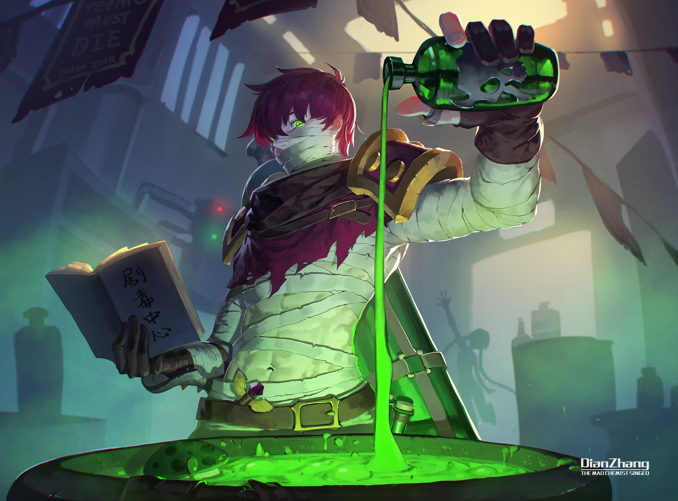 jinx league_of_legends male rekaerb_maerd singed_(league_of_legends)