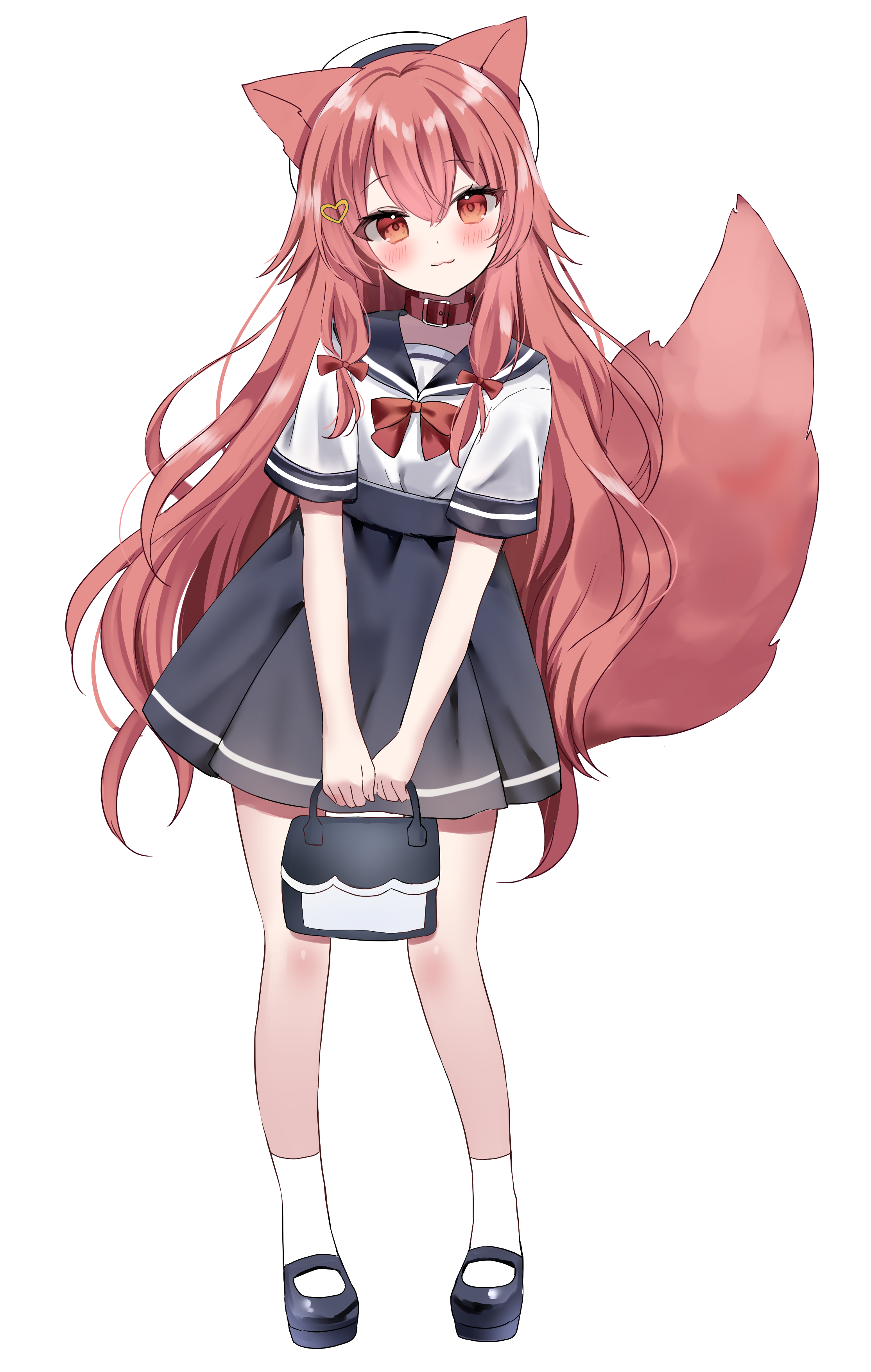 animal_ears hamico seifuku tail