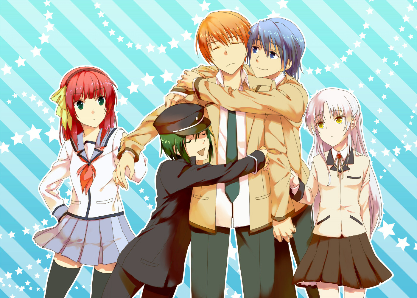 U Mypace Angel Beats Hinata Angel Beats Hinata Hideki Naoi Ayato Otonashi Tenshi Yurippe Seifuku Yande Re