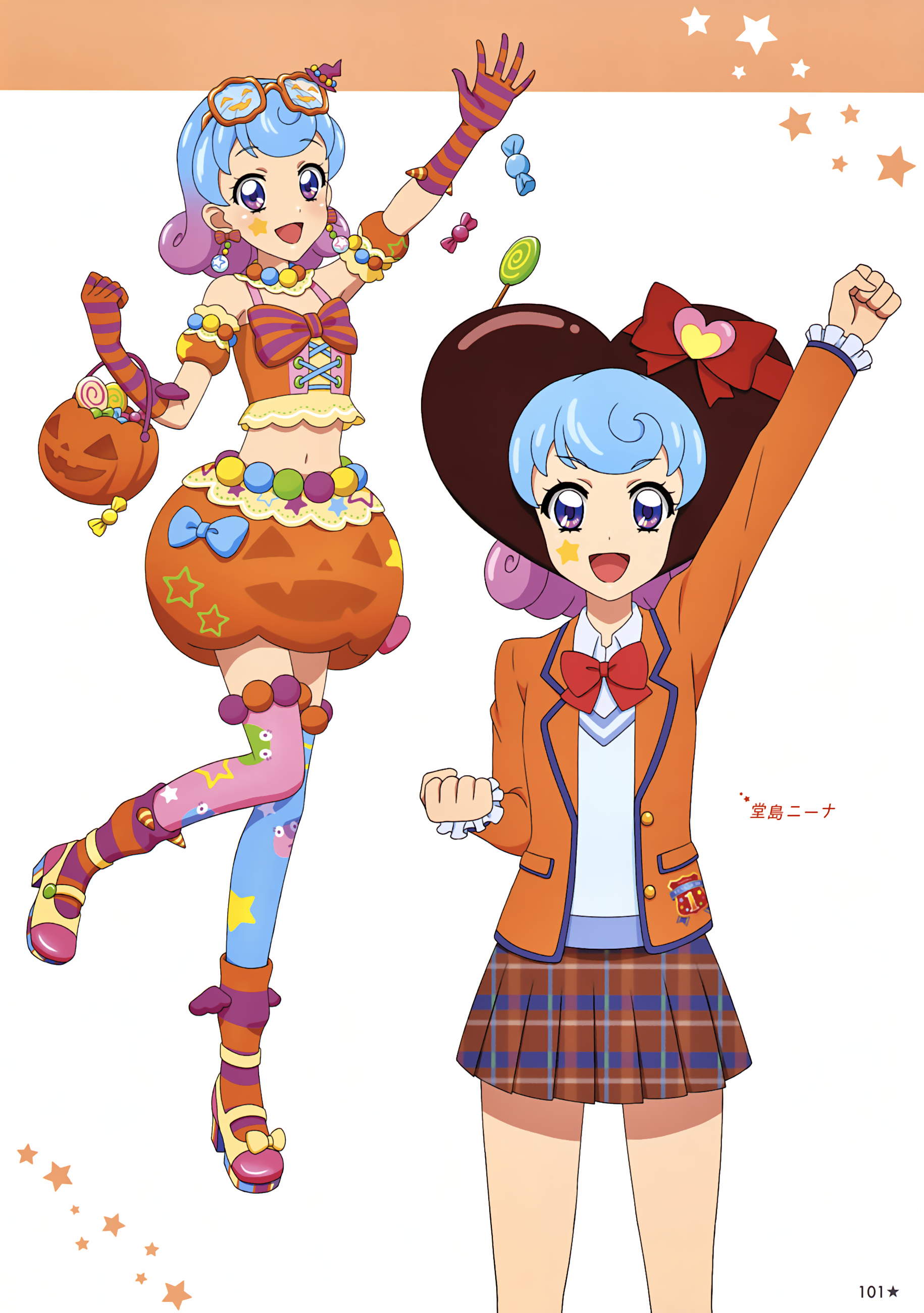 Aikatsu Doujima Nina Halloween Heels Megane Seifuku me Thighhighs Yande Re