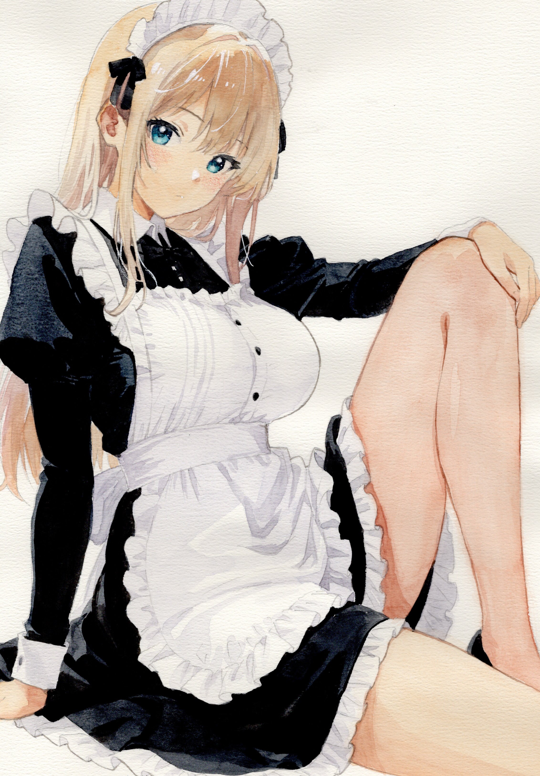 maid paper_texture skirt_lift tagme