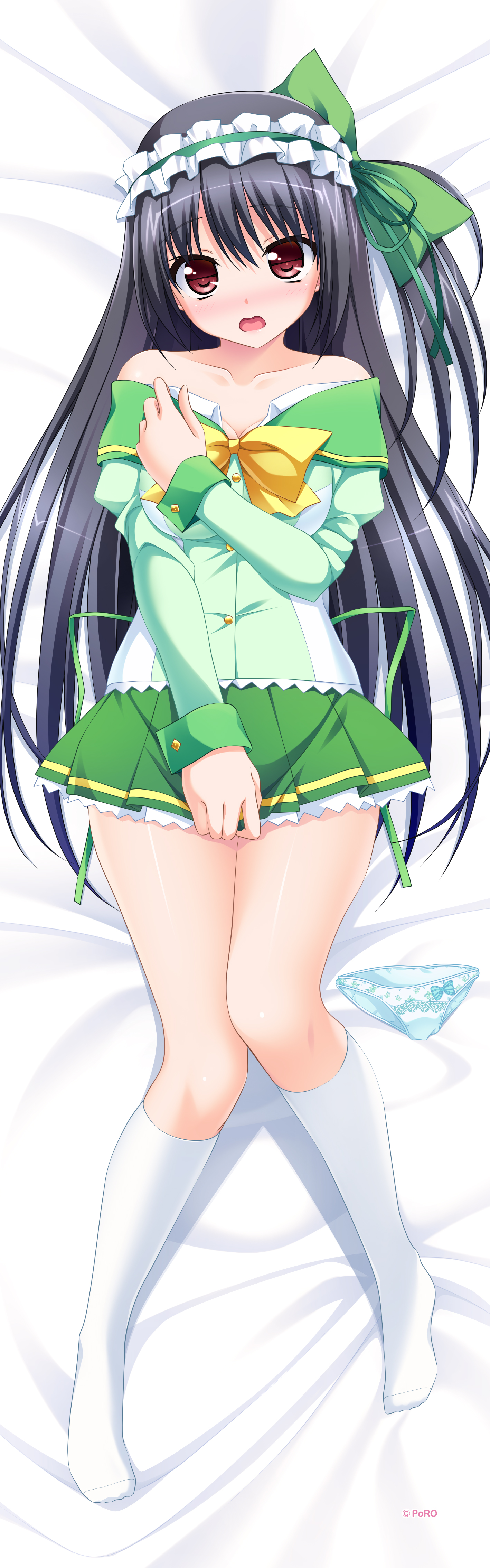 breast_hold cleavage dakimakura poro seifuku tagme