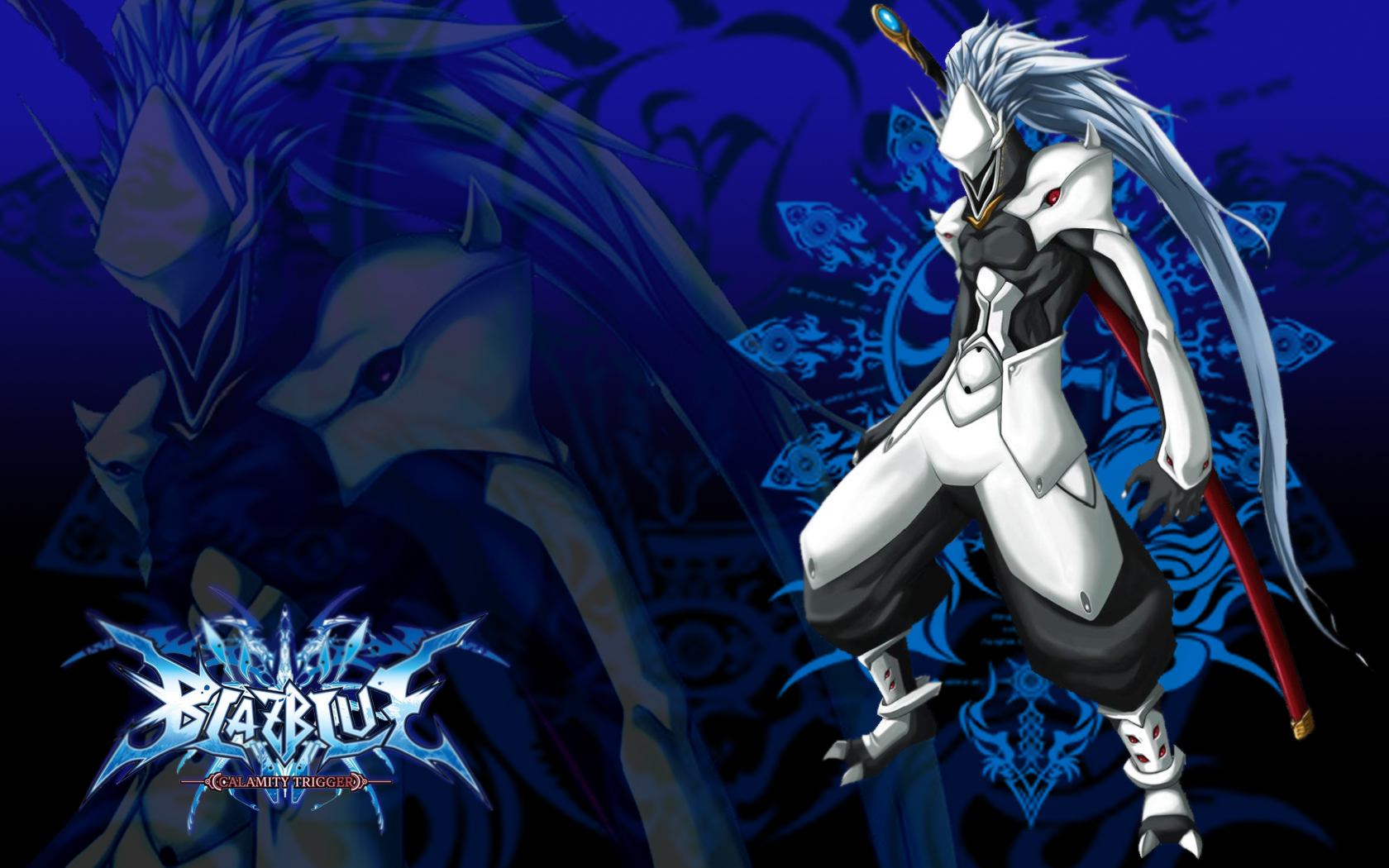 Arc System Works Mori Toshimichi Blazblue Blazblue Calamity Trigger Hakumen Armor Male Sword Wallpaper Yande Re