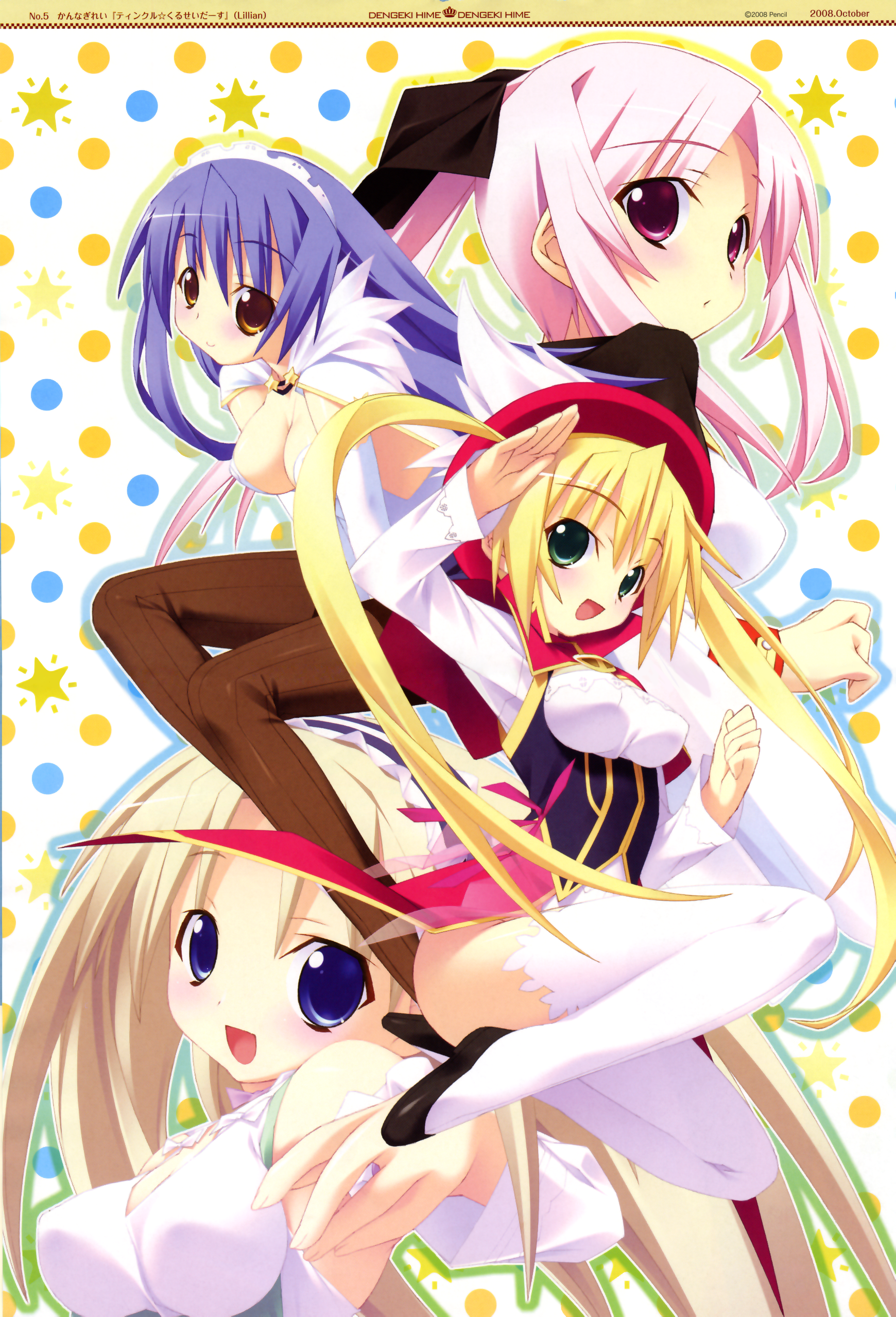 kannagi_rei kujou_ria lolotte_rosenkreuz misa_brigitta_cristelis twinkle_crusaders yuugiri_nanaka