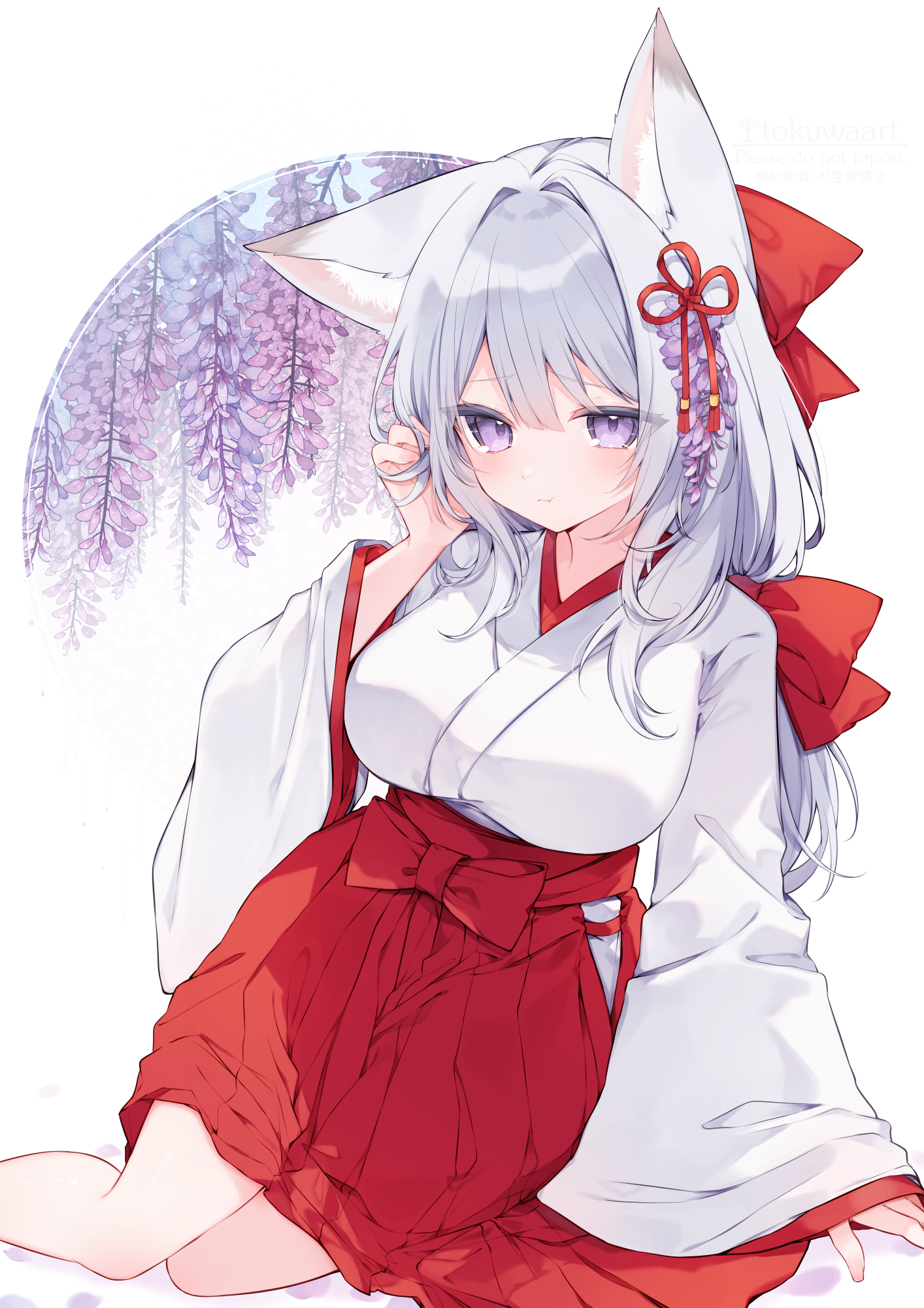 animal_ears fukunoki_tokuwa indie_virtual_youtuber kitsune konosaki_siori miko
