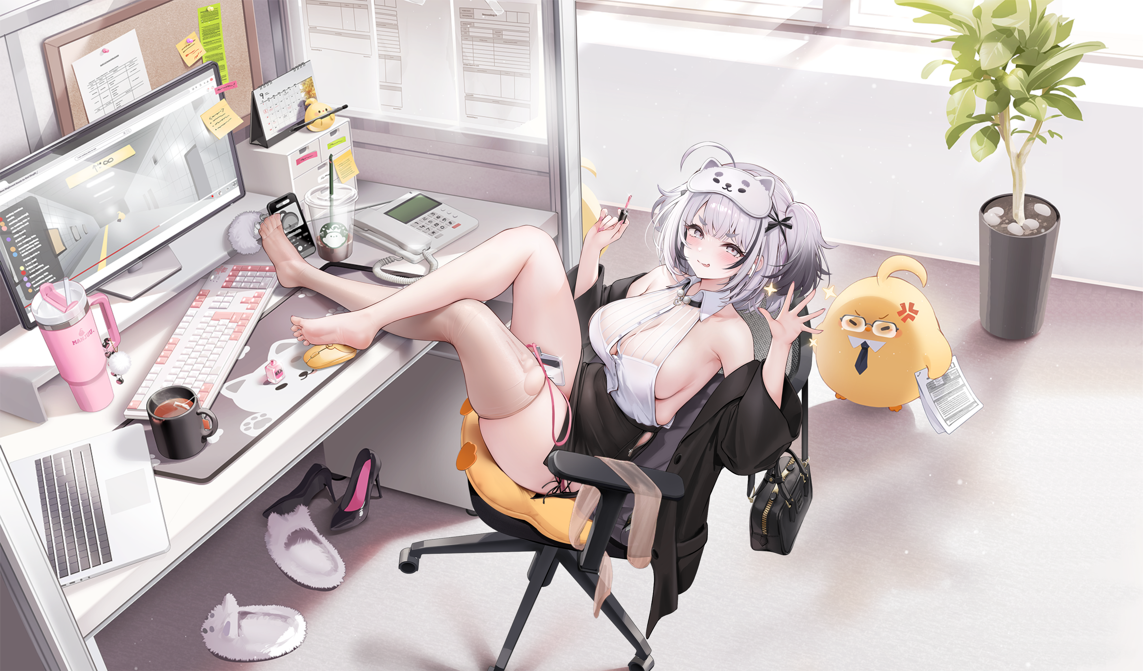 azur_lane manjuu_(azur_lane) no_bra see_through tagme thighhighs torn_clothes z13_(azur_lane)