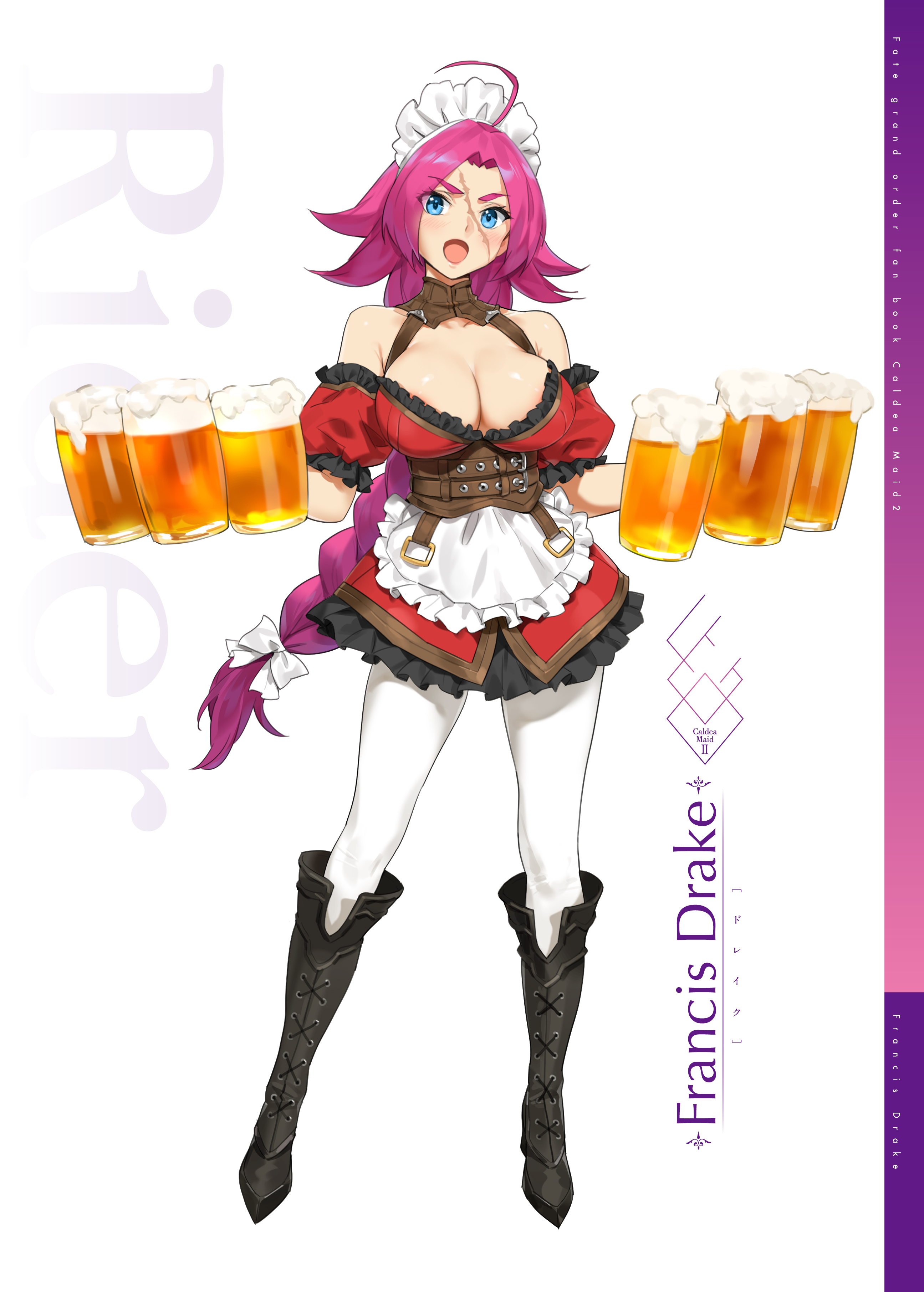 yang do fate grand order francis drake fate grand order rider fate extra areola cleavage maid no bra pantyhose 559165 yande re yang do fate grand order francis drake