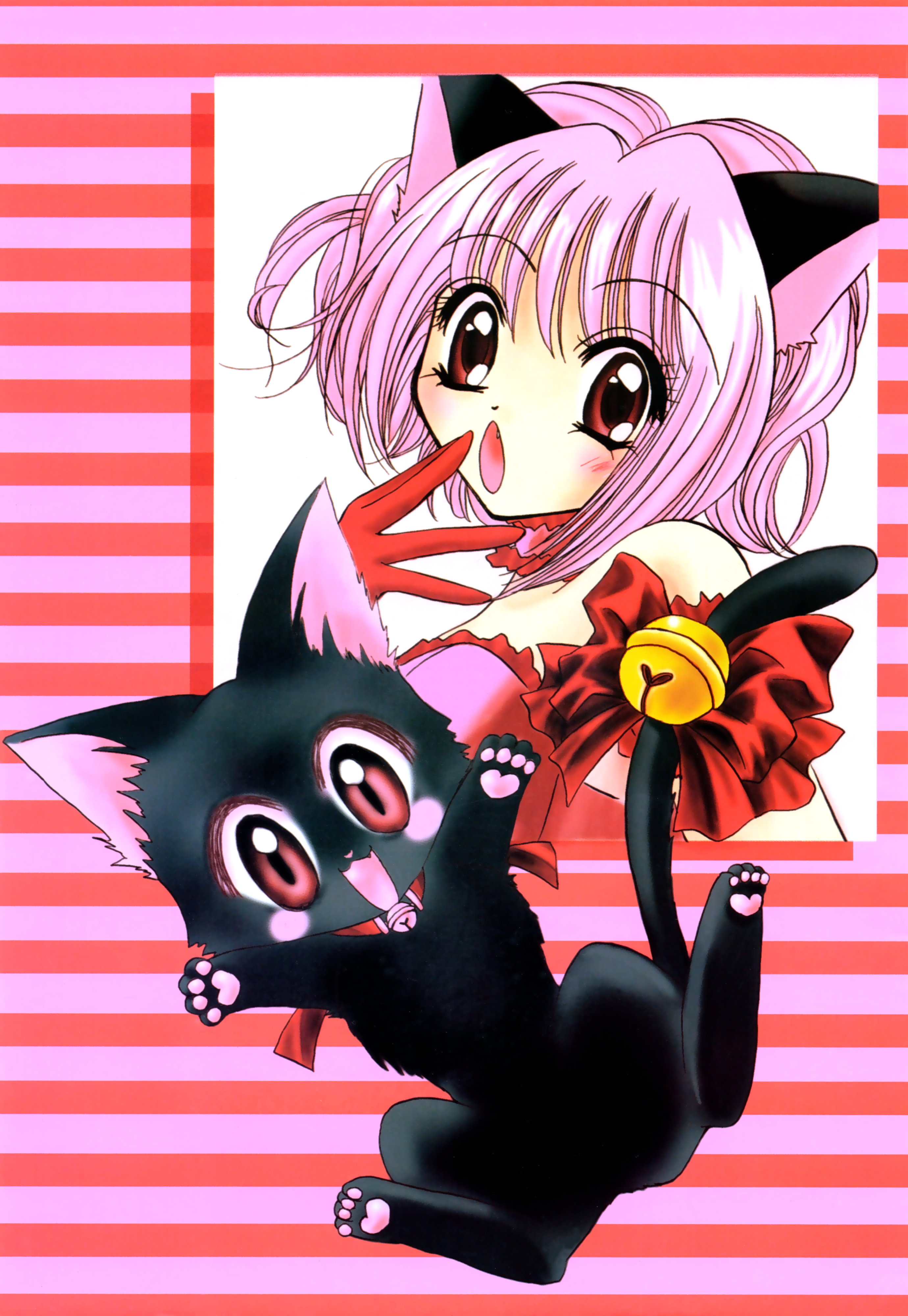 animal_ears ikumi_mia momomiya_ichigo neko nekomimi tokyo_mew_mew