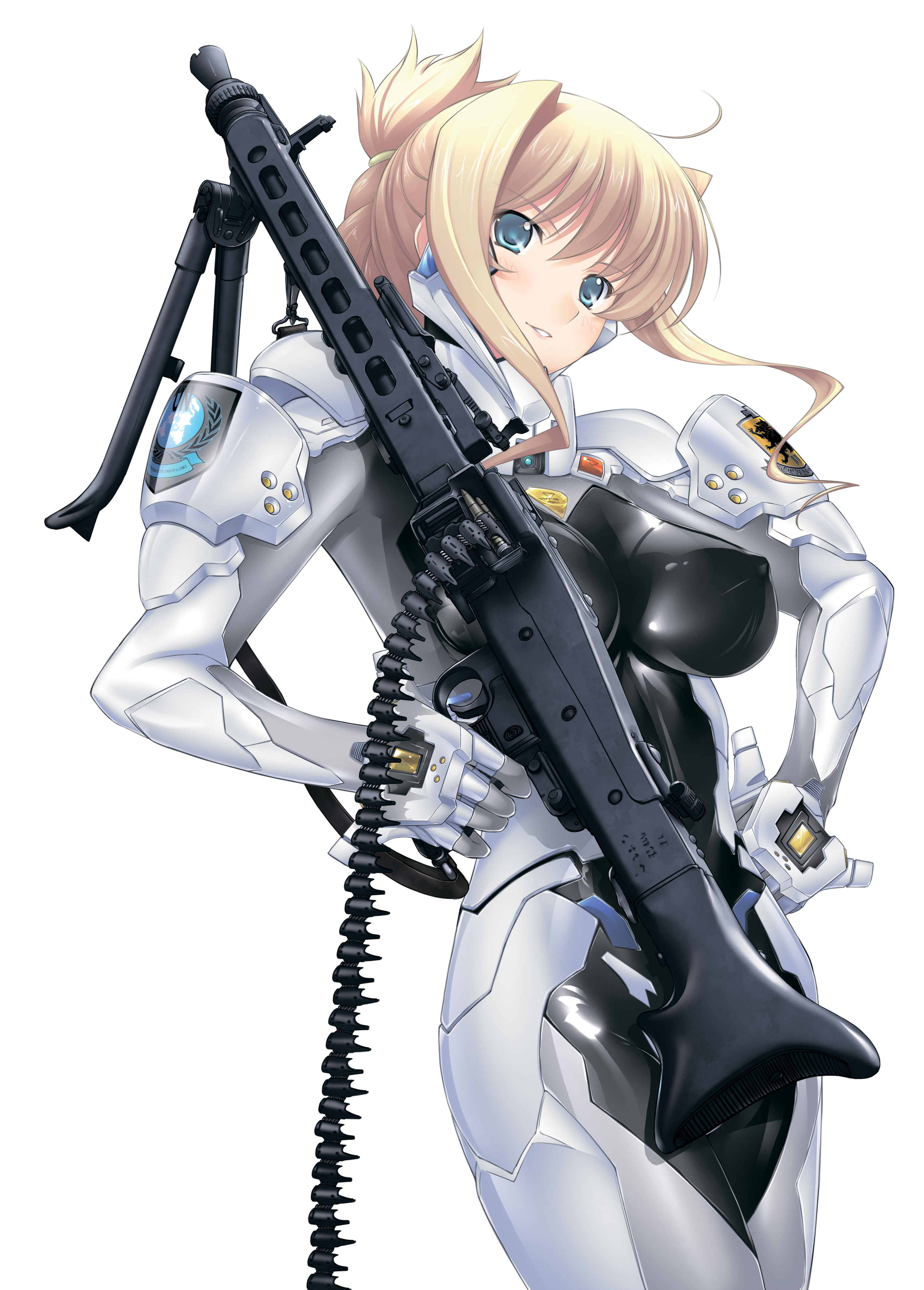 bodysuit erect_nipples gun ilfriede_von_feulner muvluv muvluv_alternative_chronicles tagme