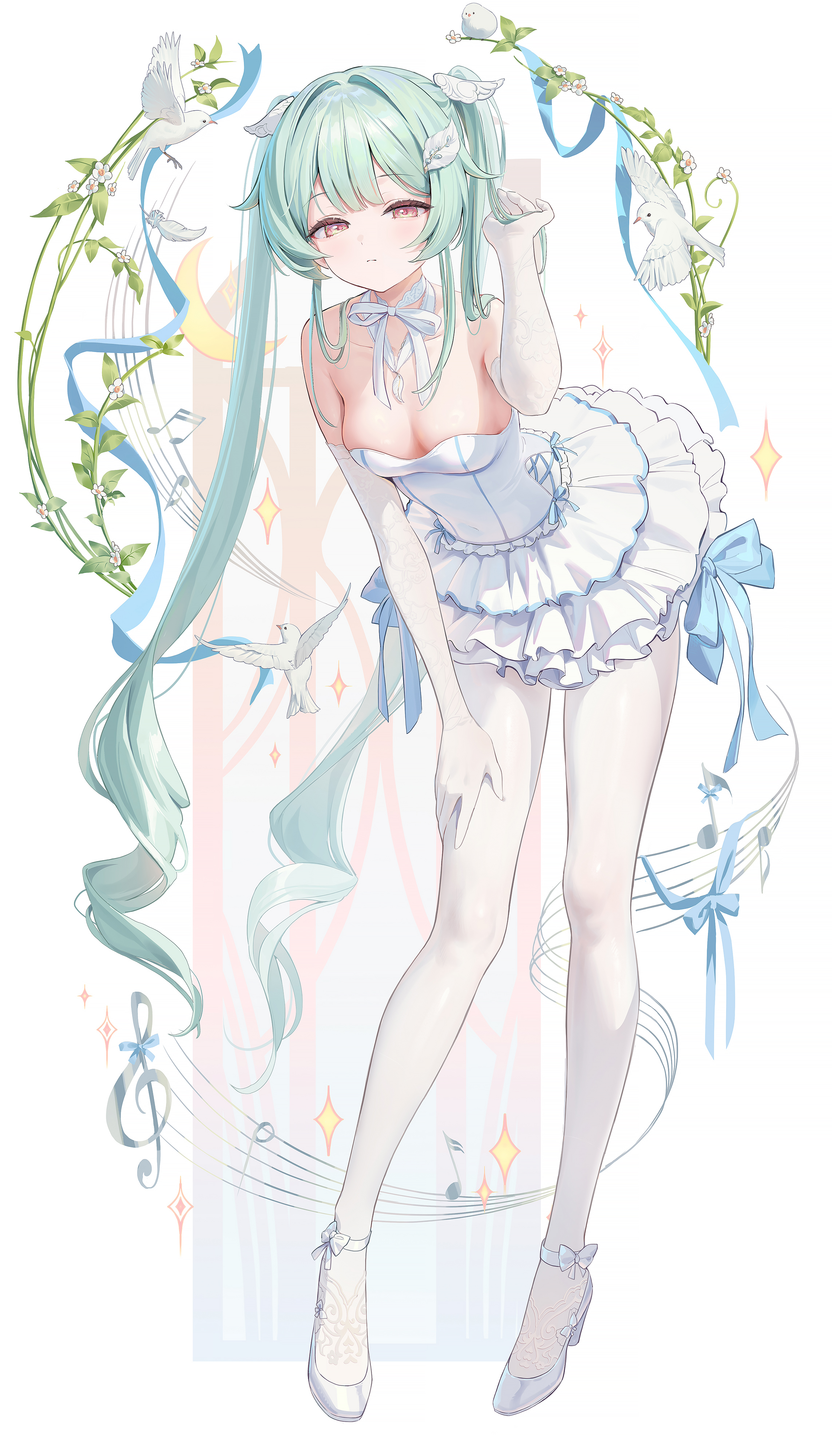 dress heels houkisei no_bra pantyhose