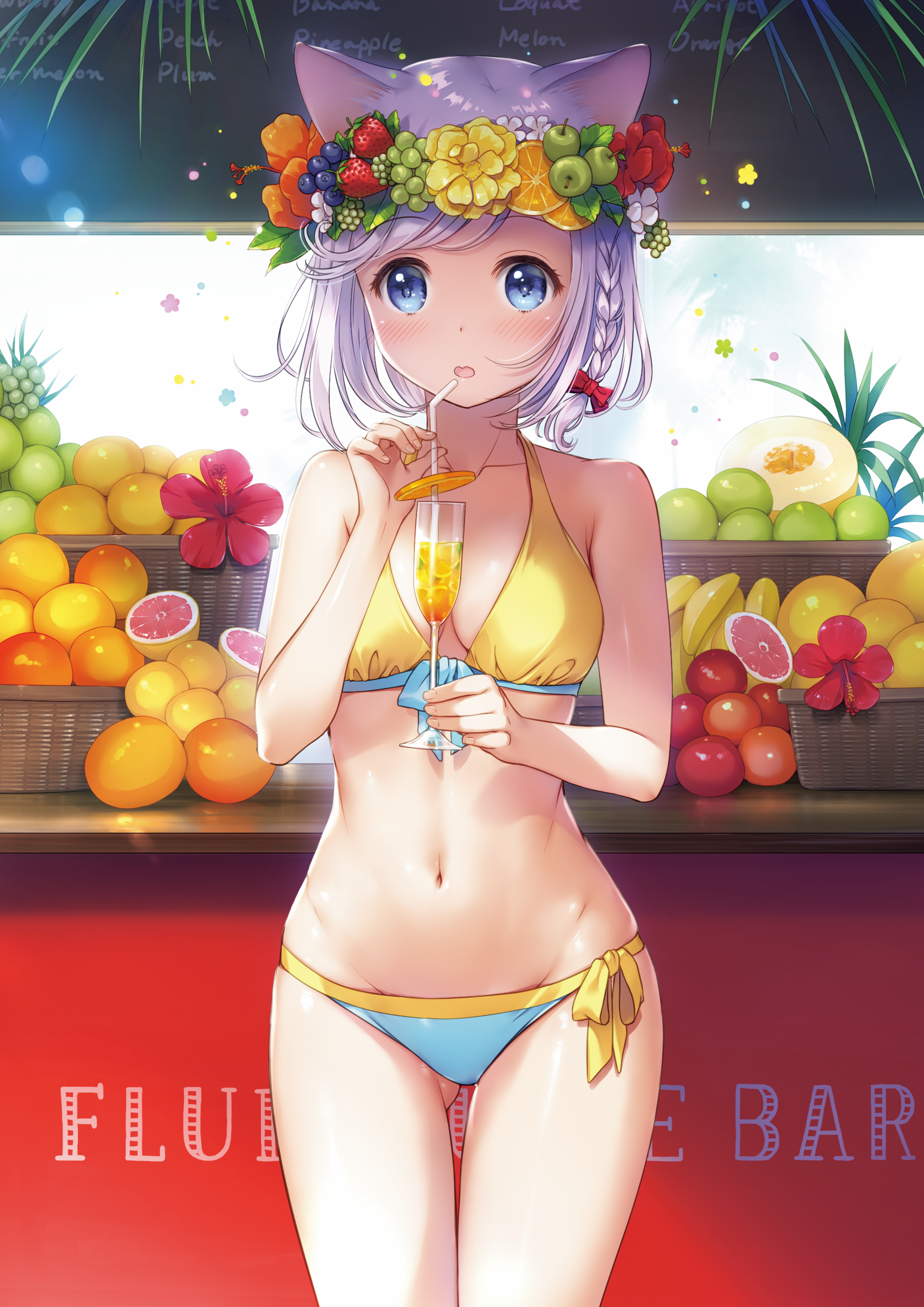 animal_ears bikini digital_version mignon nekomimi swimsuits