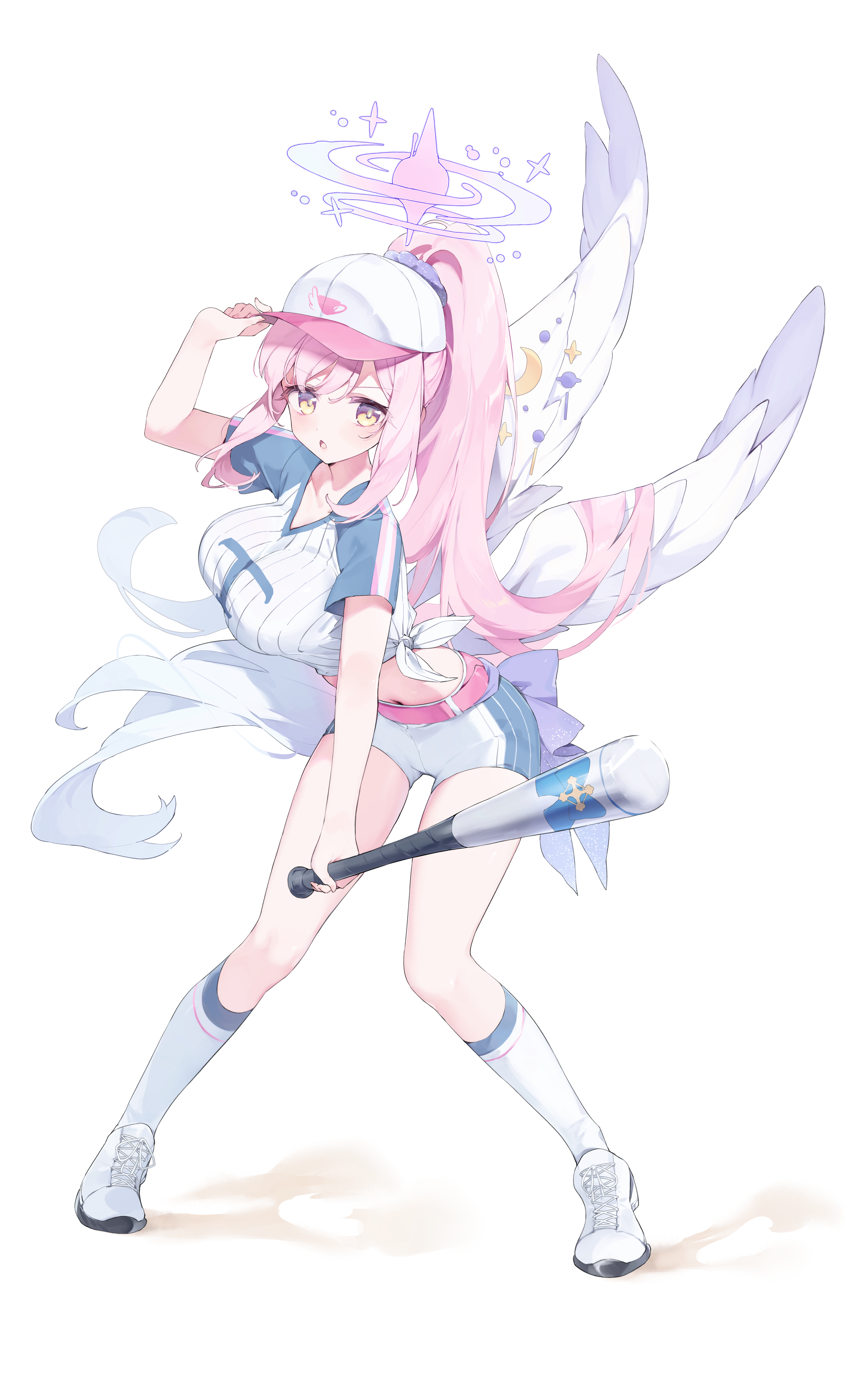 angel baseball blue_archive meunhongcha misono_mika uniform wings