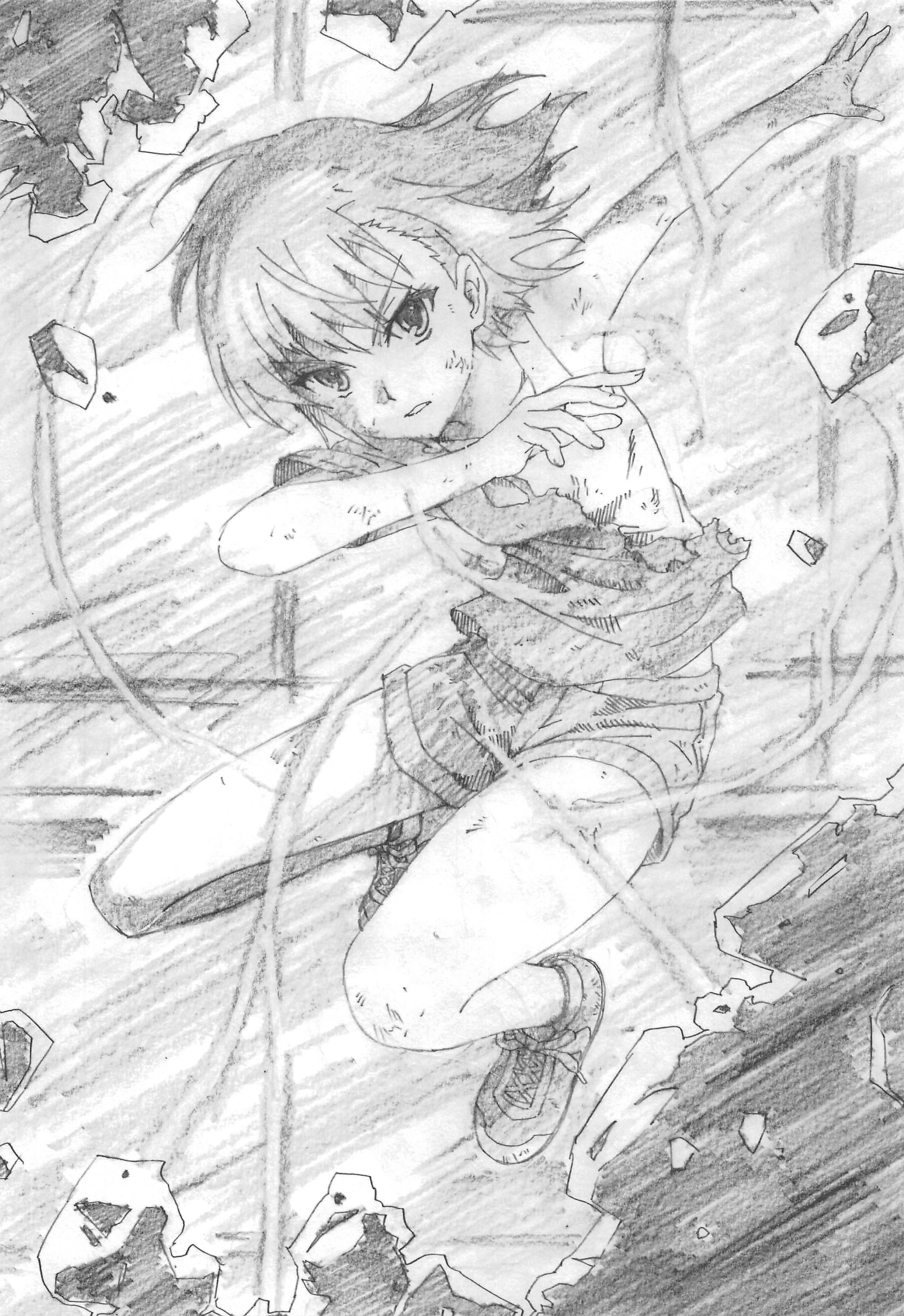 delf misaka_mikoto monochrome toaru_kagaku_no_railgun toaru_majutsu_no_index torn_clothes