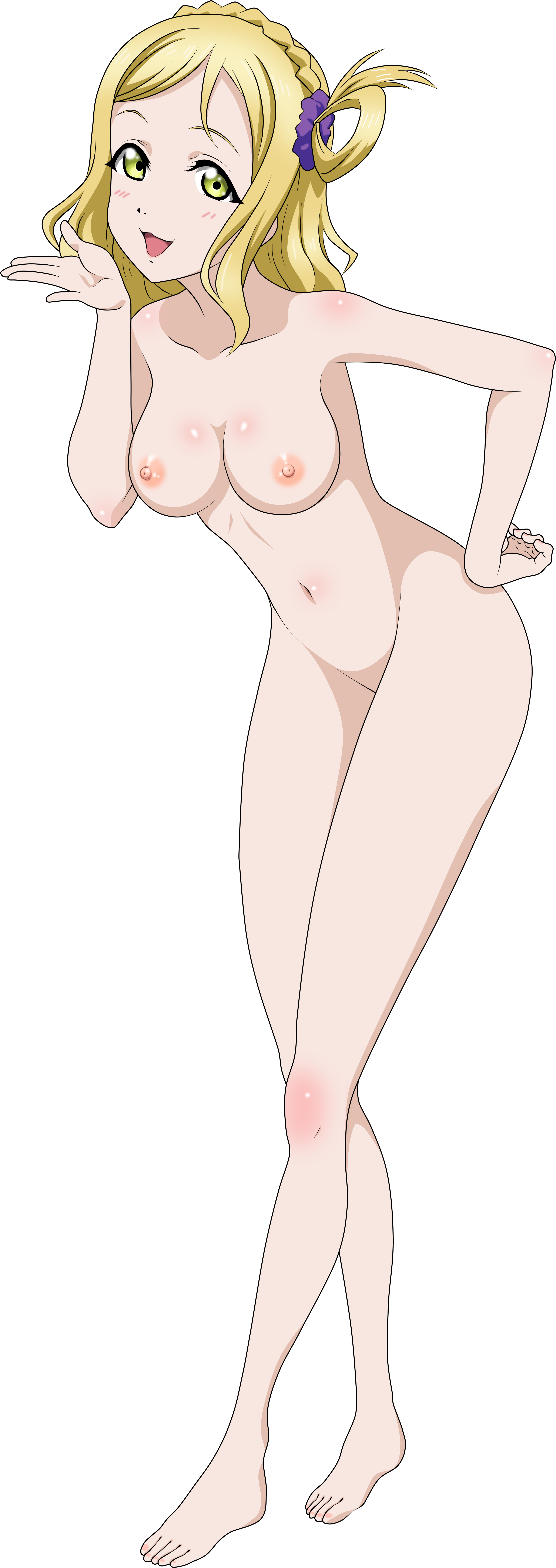 love_live!_(series) love_live!_sunshine!! naked nipples ohara_mari transparent_png vector_trace