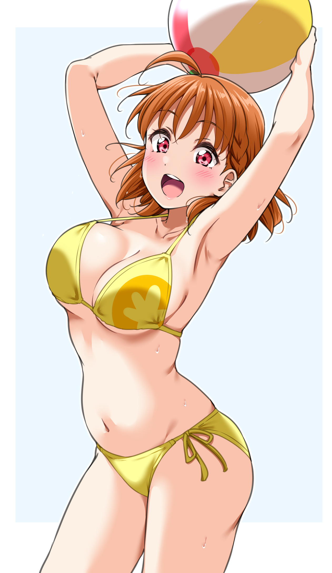 bikini love_live!_(series) love_live!_sunshine!! swimsuits takami_chika wet yopparai_oni