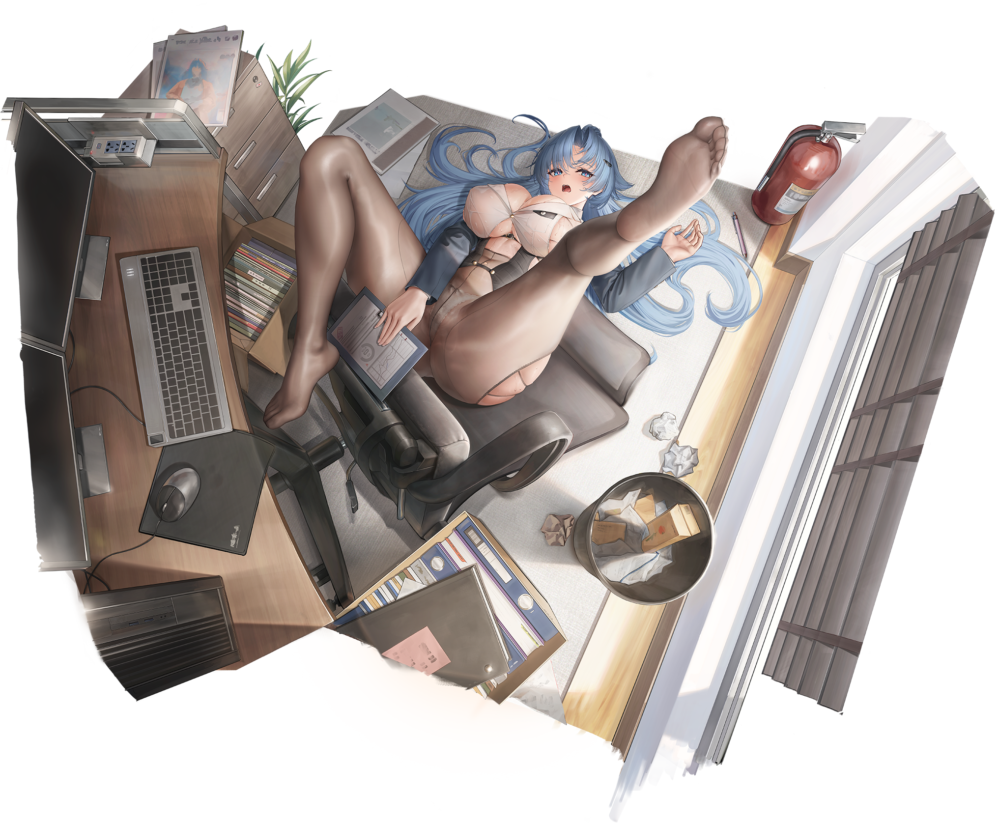 cross_core feet no_bra pantsu pantyhose see_through tagme transparent_png wet wet_clothes