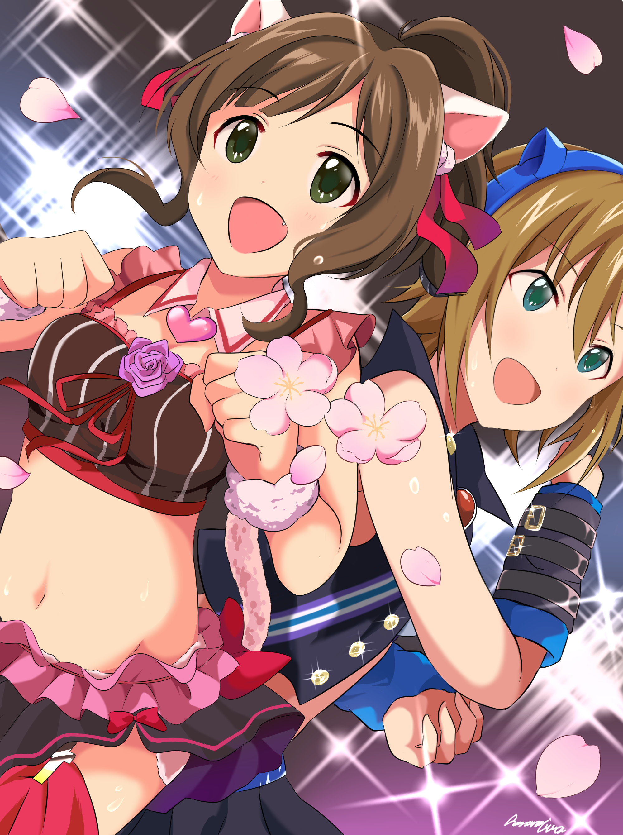 animal_ears hanawi_nova maekawa_miku nekomimi tada_riina the_idolm@ster the_idolm@ster_cinderella_girls