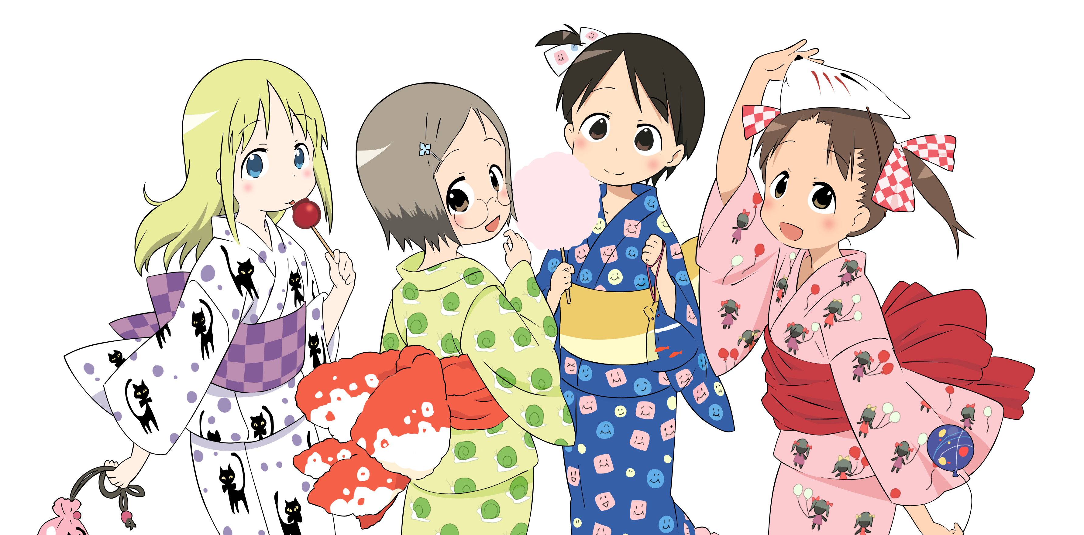 ana_coppola ichigo_mashimaro itou_chika matsuoka_miu megane sakuragi_matsuri transparent_png vector_trace