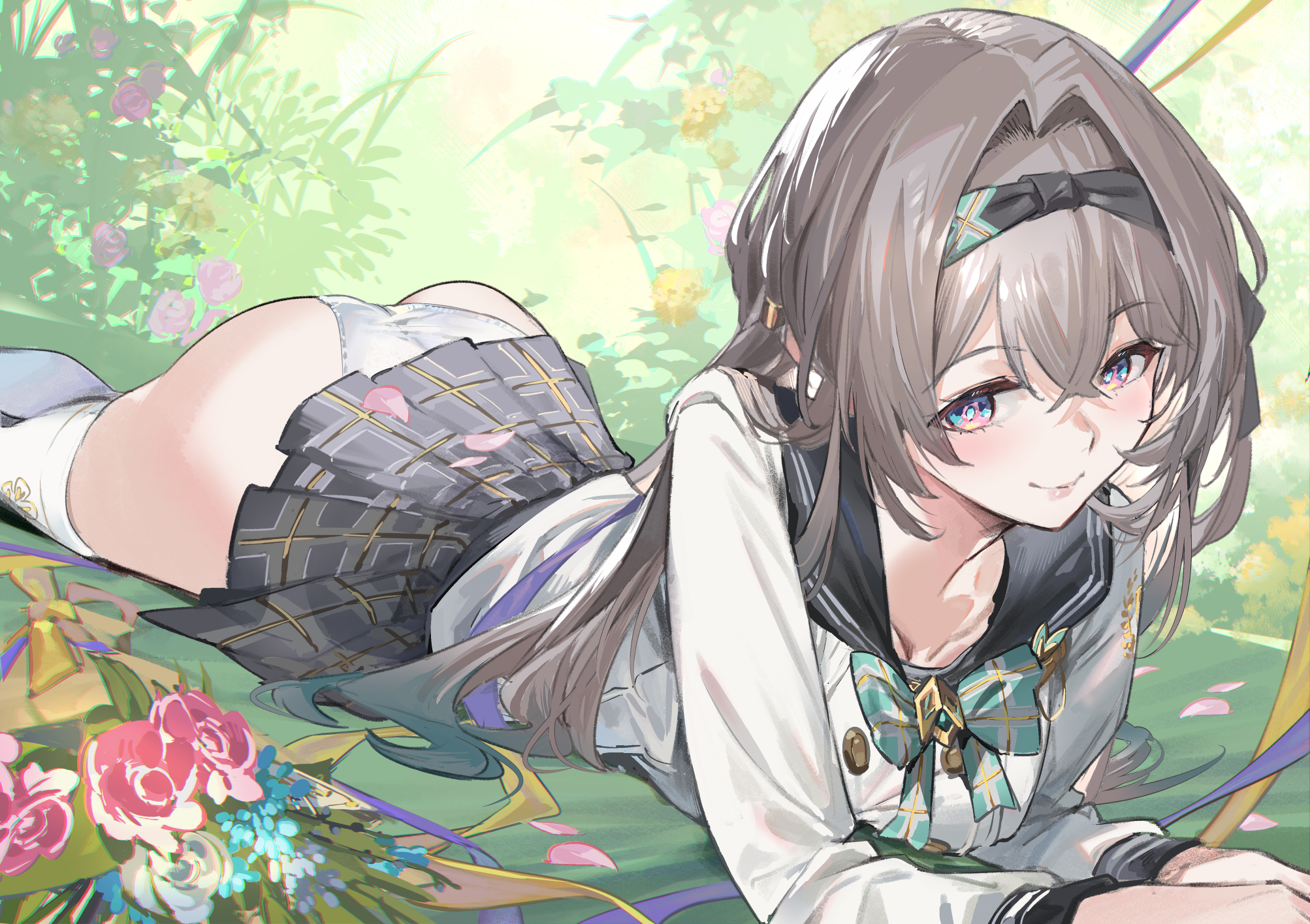 firefly honkai:_star_rail kurotsuki_machi pantsu seifuku skirt_lift