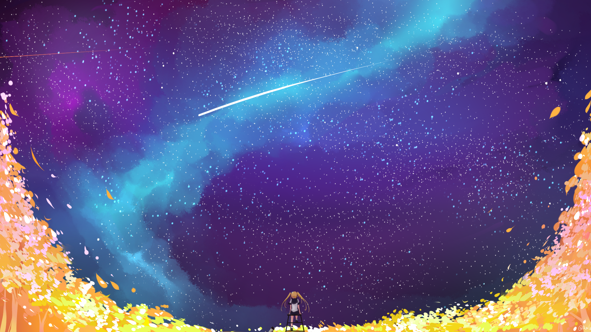 axleaki landscape seifuku wallpaper