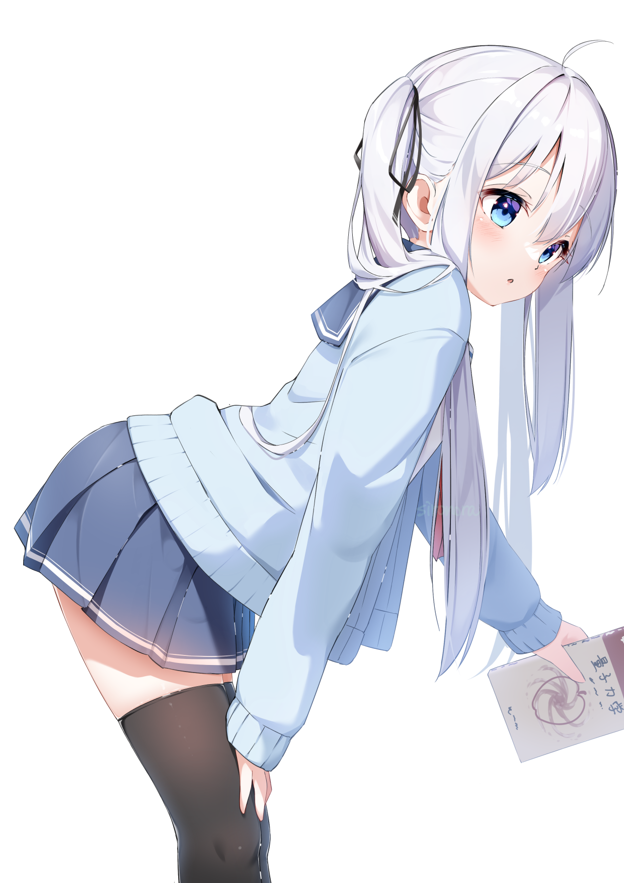 seifuku shironora sweater thighhighs