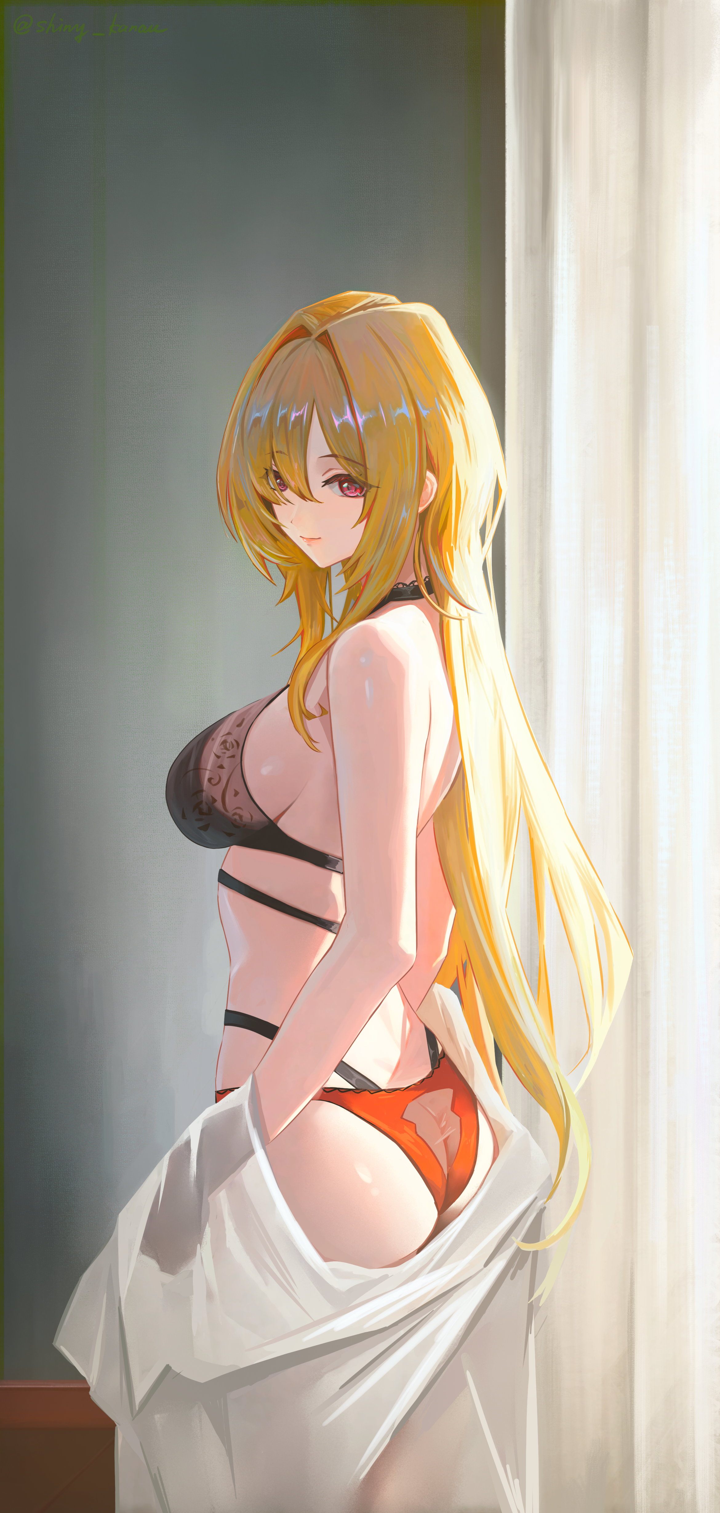 ass bra kurosaki_chitose pantsu qingli_ye the_idolm@ster the_idolm@ster_cinderella_girls