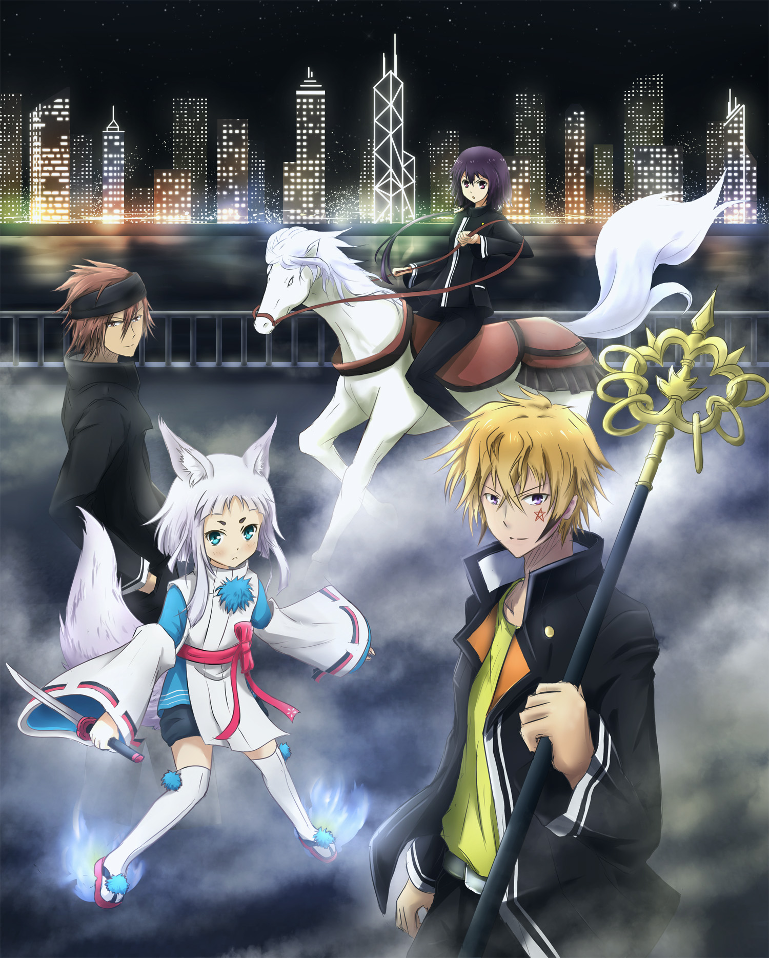 Render: Tokyo ravens - Tsuchimikado and co. by Panelletdelimon on