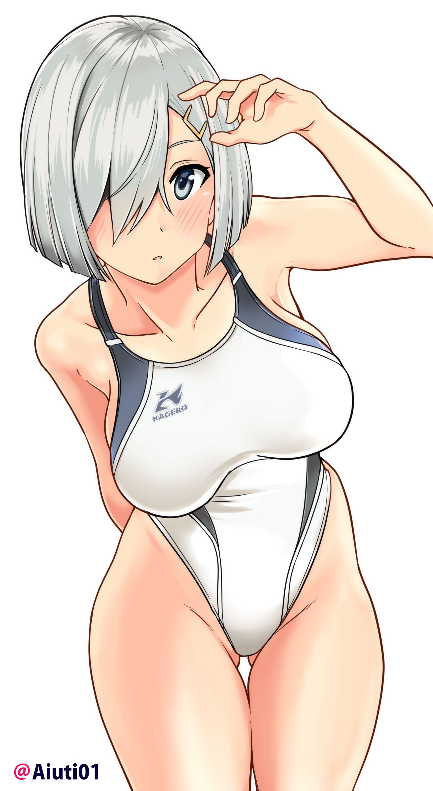 aiuti hamakaze_(kancolle) kantai_collection swimsuits