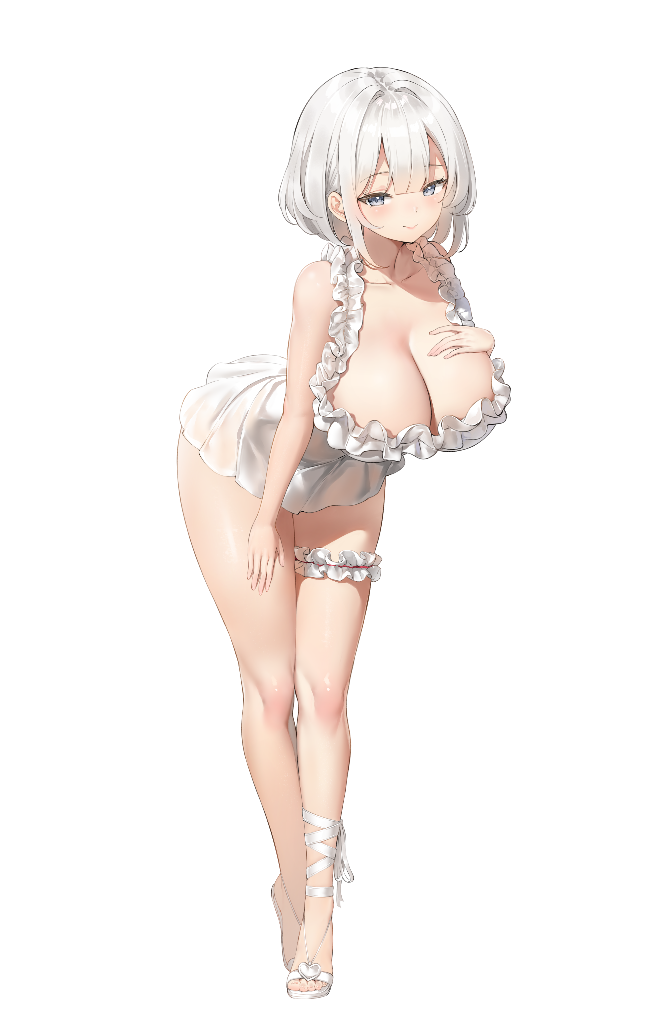 dress garter keibeam no_bra see_through