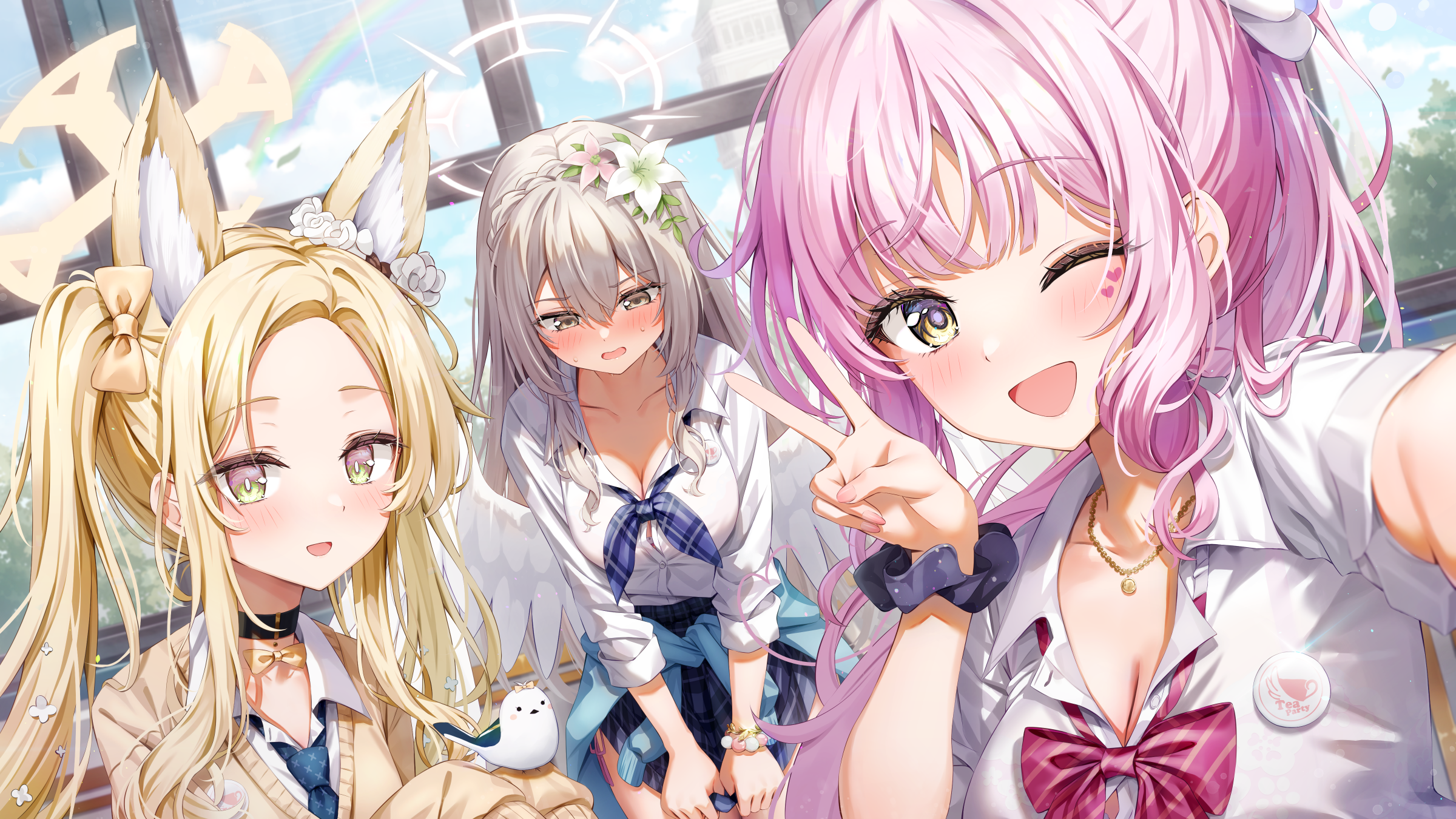 animal_ears blue_archive kirifuji_nagisa kuria_(clear_trip_second) misono_mika yurizono_seia