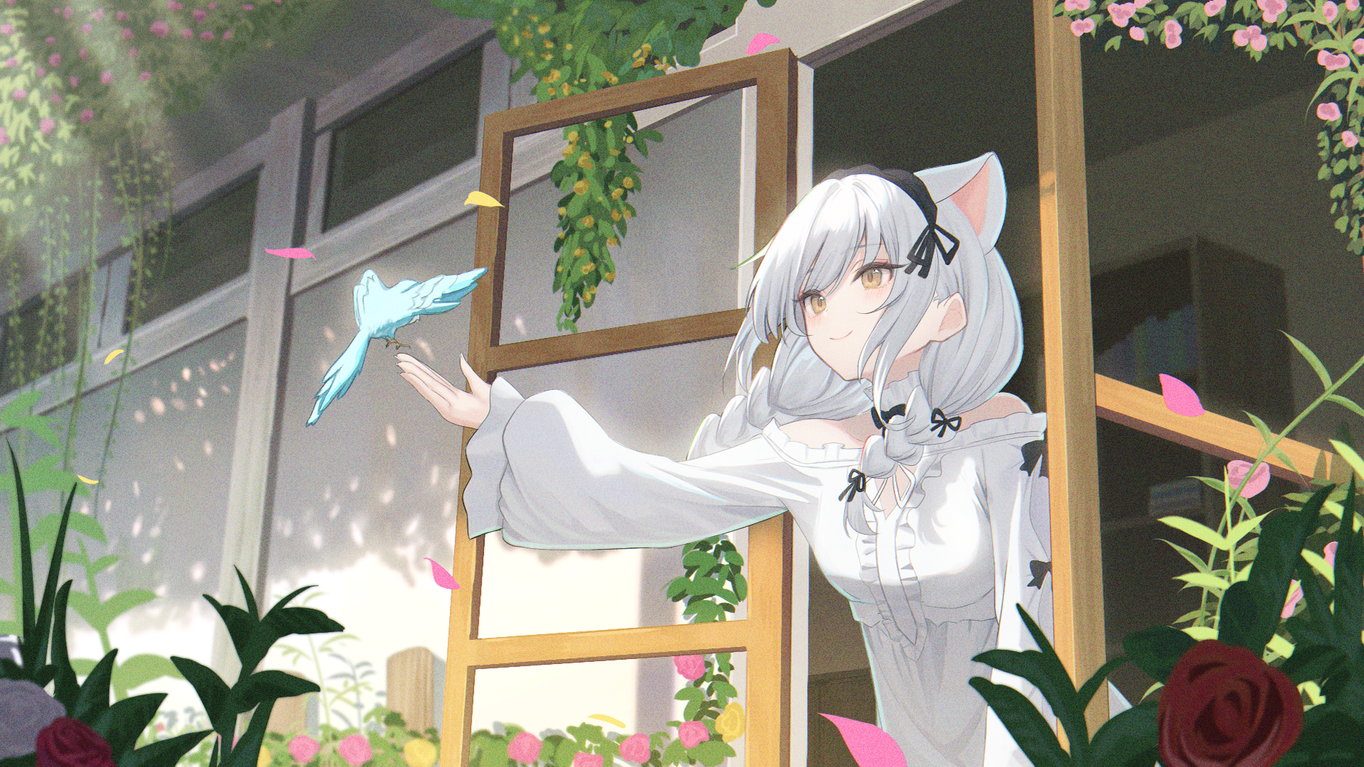animal_ears daily_(daily178900) indie_virtual_youtuber nekomimi no_bra sofieru wallpaper