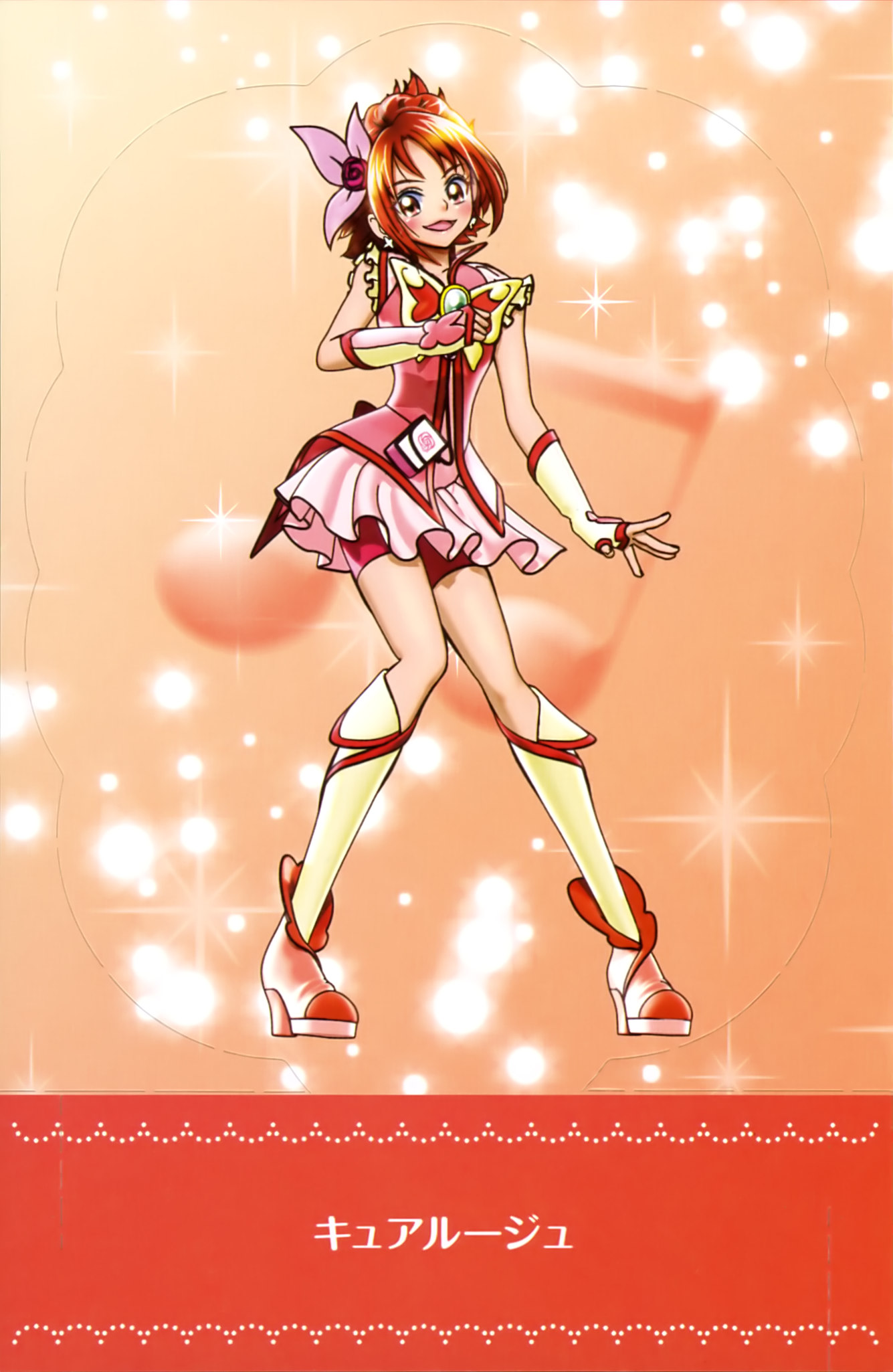 bike_shorts dress heels natsuki_rin precure yes!_precure_5