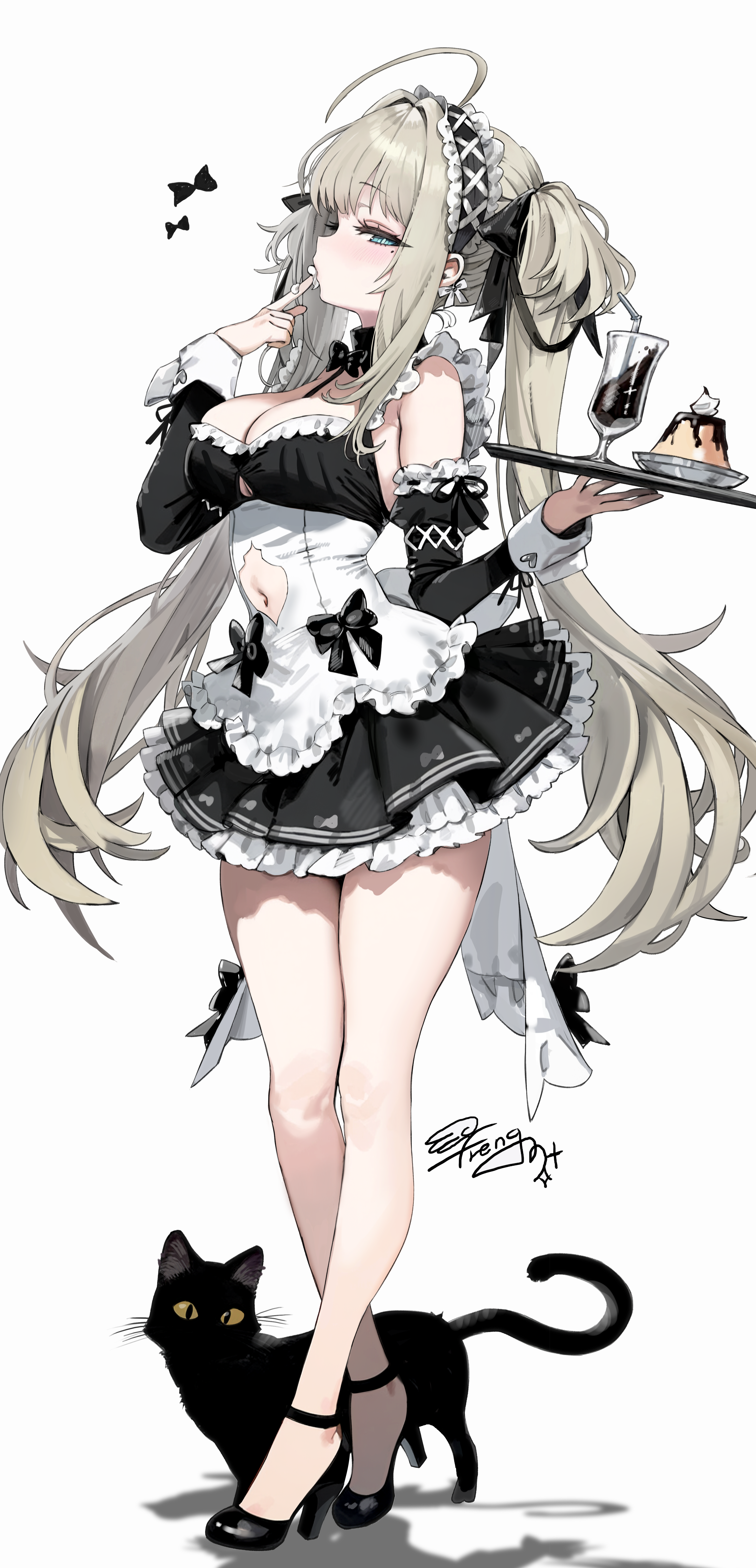 freng heels maid neko no_bra waitress